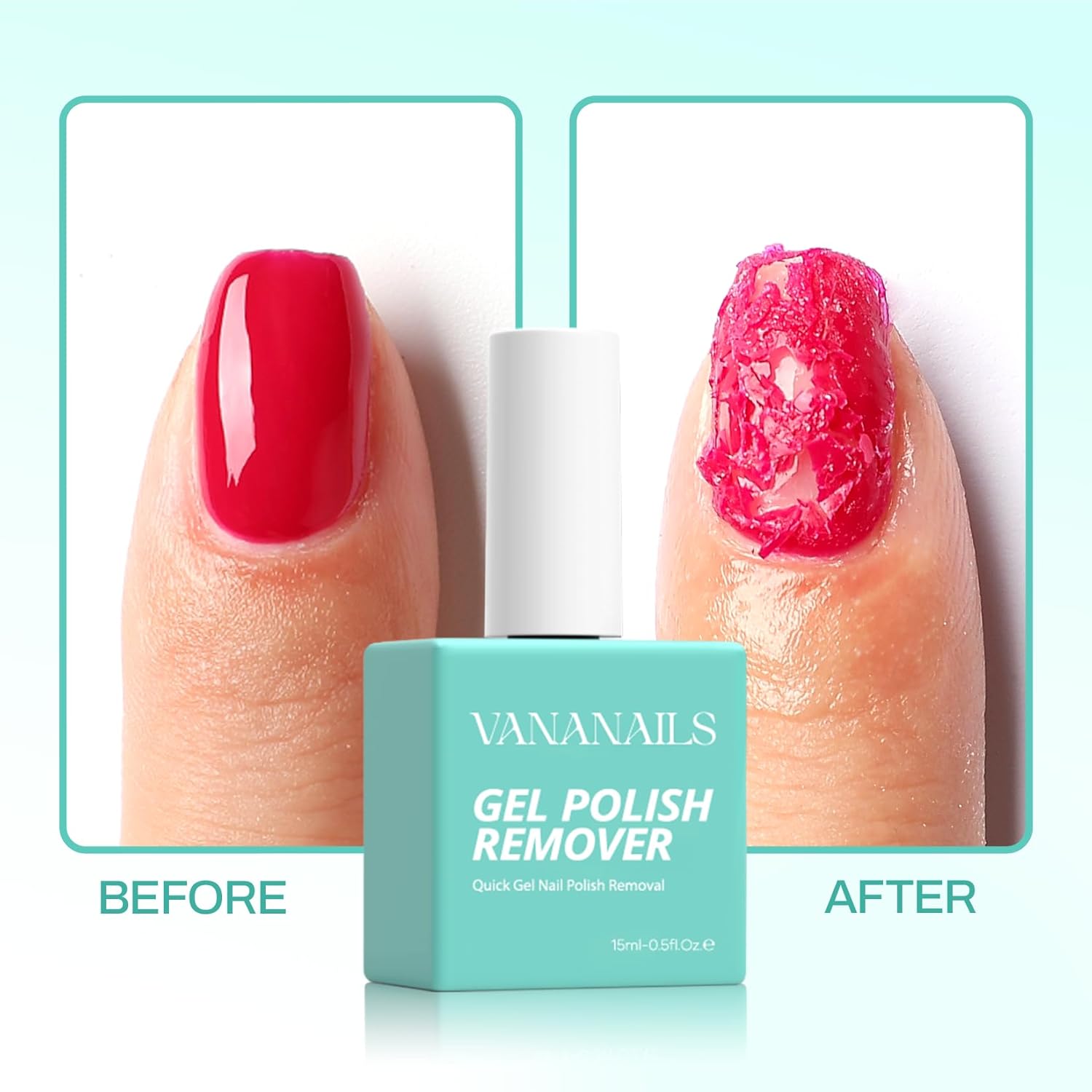 Gel Nail Polish Remover: Professional Gel Polish Remover with Cuticle Pusher & Scraper Quickly Removes Gel Nail Polish in 3-5 Minutes Without the Need for Foil Soaking and Wrapping - Image 2