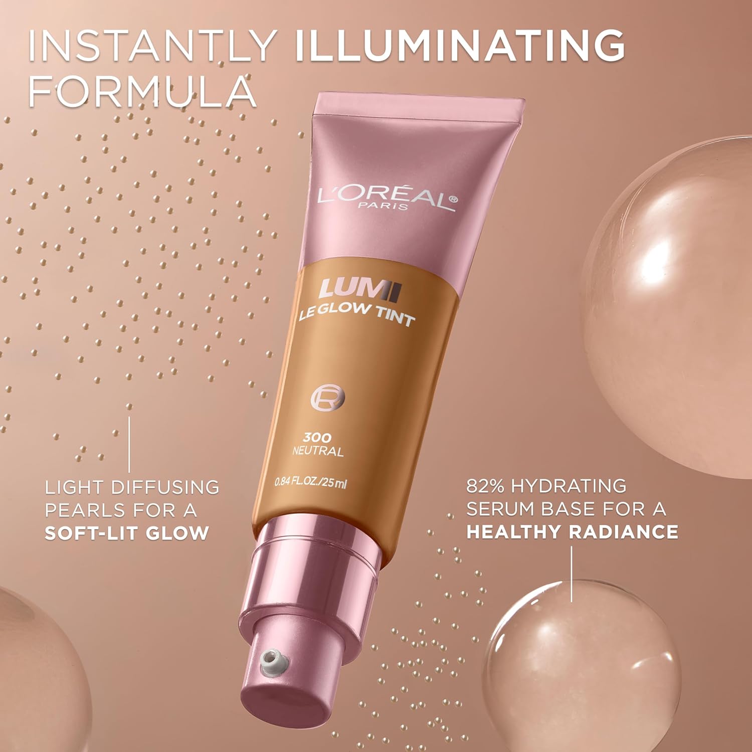 L'Oreal Paris Lumi Le Glow Skin Tint, Lightweight Water-Based Tinted Serum with Foundation-Like Coverage, Glow Illuminator, Cool 100, 0.85 Fl Oz - Image 6