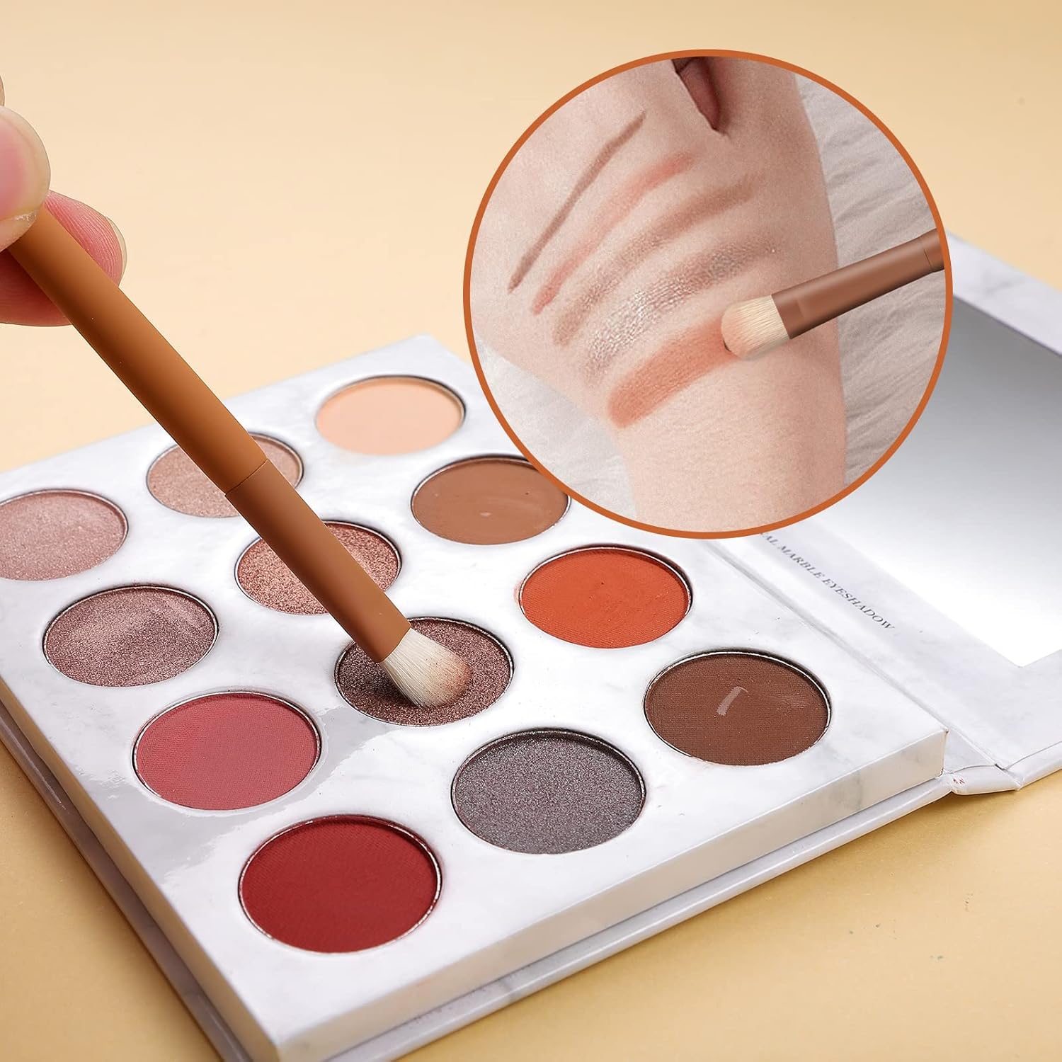 Makeup Brushes, EIGSHOW 5 Colors Essential Kabuki Makeup Brush Set with Ultra Soft Synthetic Fibers for Powder Blush Concealers Contouring Highlighting - Image 4