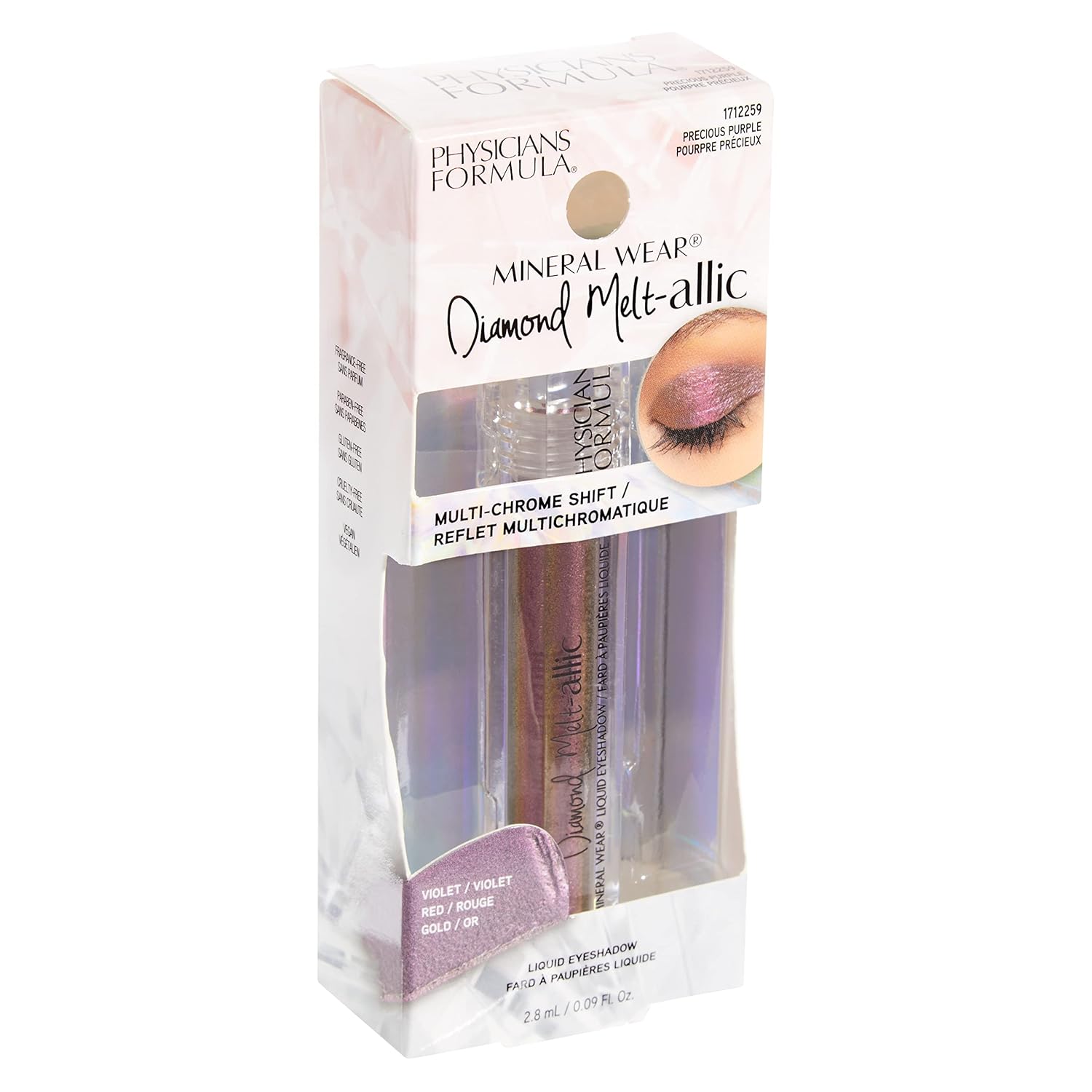 Cream Eyeshadow BY Physicians Formula Mineral Wear Diamond Metallic Eye Makeup Precious Purple - Image 10