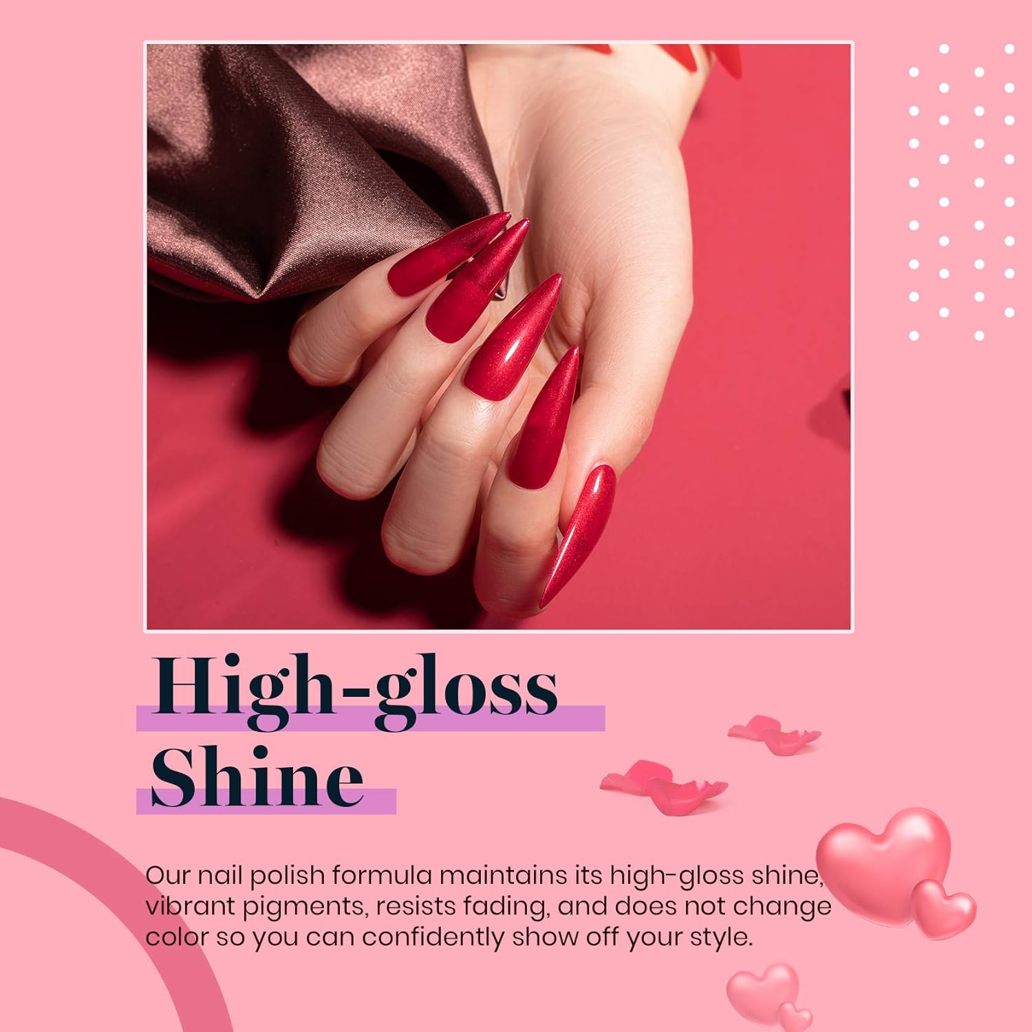 Beetles Red Gel Nail Polish Set - 6 Colors Red Obsession Collection Popular Shimmer Burgundy Gel Polish Kit Nail Art Design Soak Off Uv LED Gel Nail Kit Minicure DIY Home Gifts for Women - Image 4