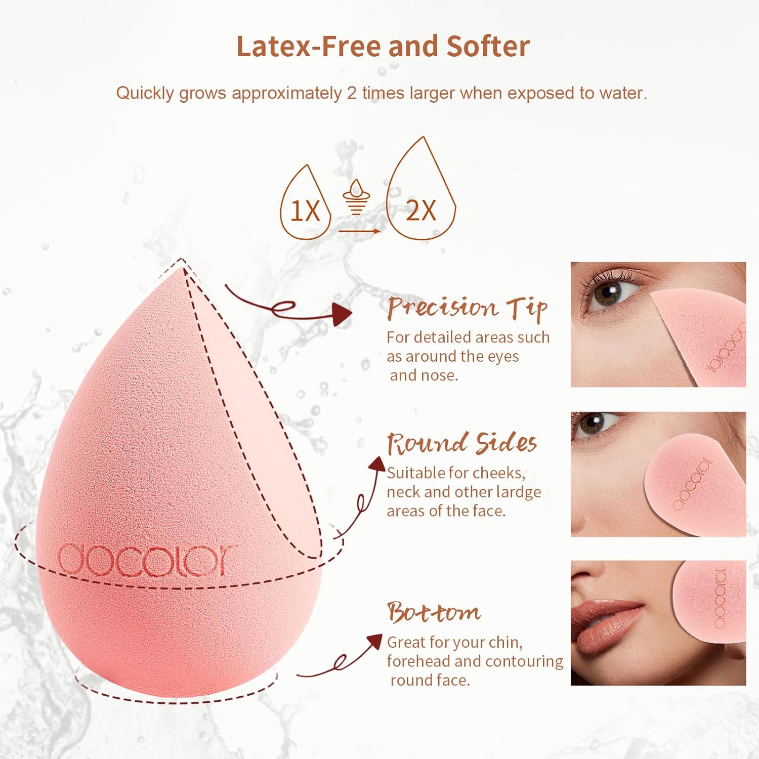 Docolor Makeup Brushes 17 Pcs with Makeup Bag and Makeup Sponge and Brush Protector Morandi Makeup Brush Set Premium Synthetic hair makeup brush Wooden handle Gift Box - Image 7