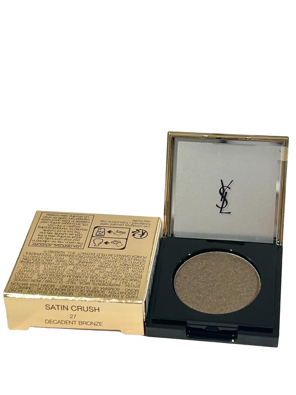Yves Saint Laurent Satin Crush Satin Glow Eye Shadow, 0.063 oz/1.8 g, Color #27 Decadent Bronze - Image 3
