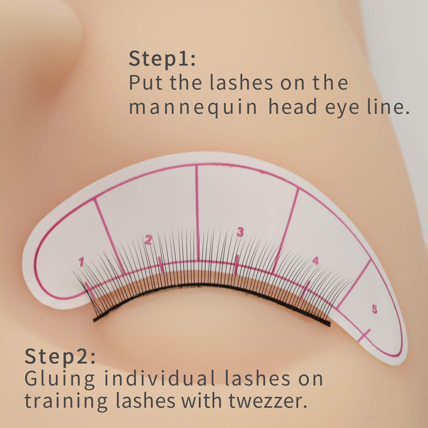 30 Pairs Practice Lashes for Lash Extensions Training Eyelash Extension Supplies Practice Strips Thin Band 8mm Mimic Natural Eyelash for Mannequin Head Tech Must Haves by EMEDA - Image 5