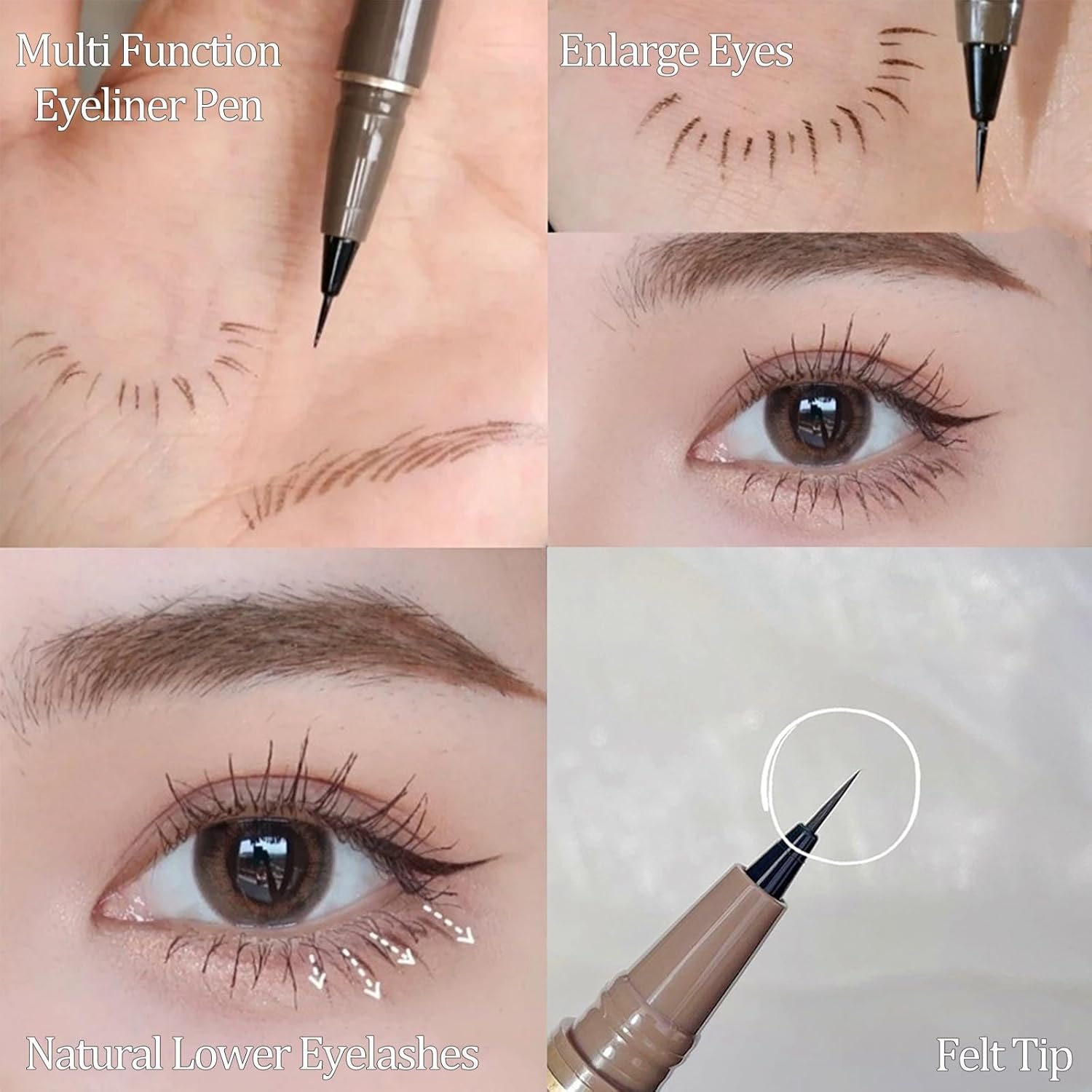 Black Liquid Eyeliner, Liquid Eye Liner Waterproof And Smudge Proof Eyeliner Makeup, High-Pigmented Liquid Eyeliner Pen For Women Long-Lasting Wear, Felt Tip, Smooth, Quick Drying, Lightweight - Image 5
