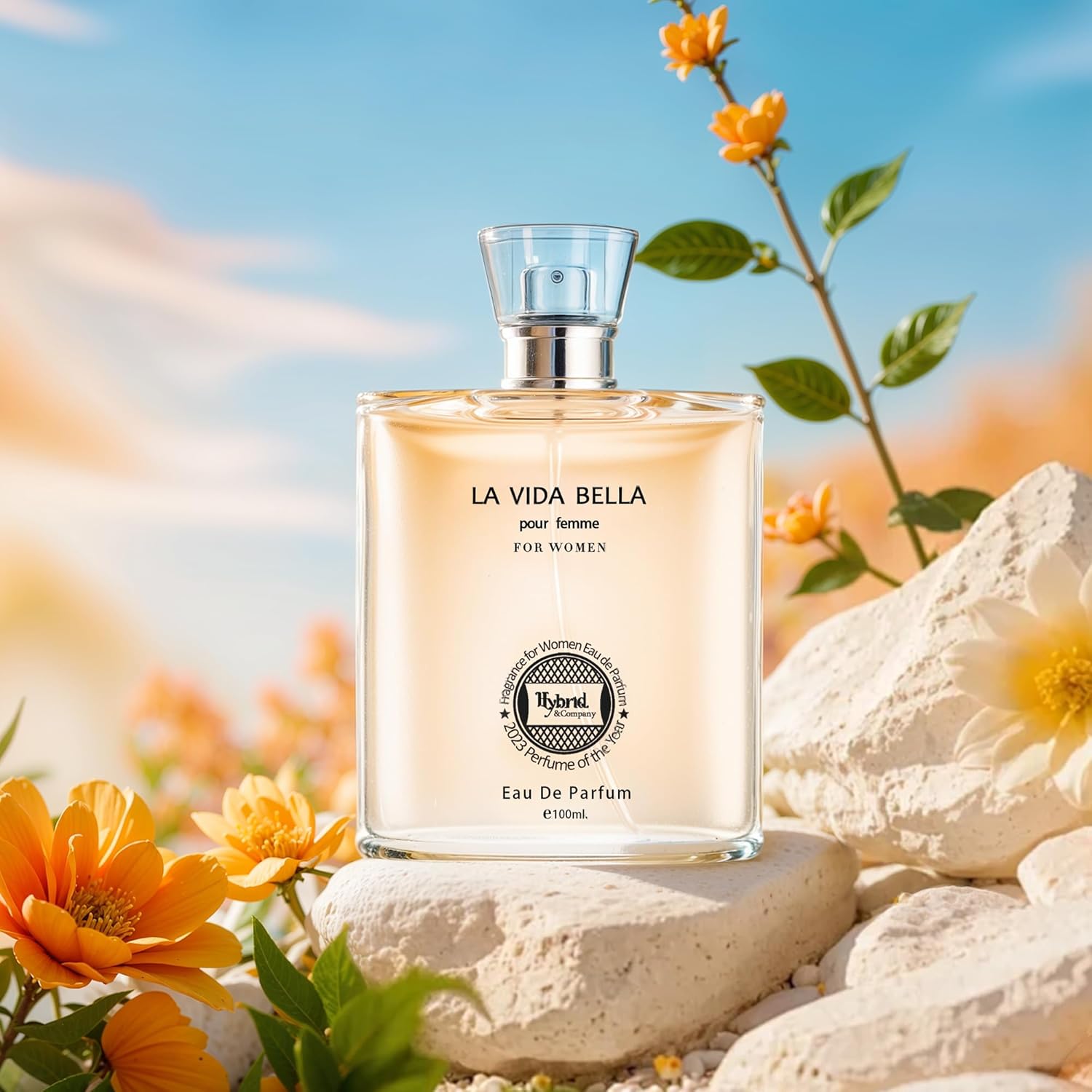 Hybrid & Company La Vida Bella Fragrance for Women Eau De Parfum Natural Spray Elegant Scent, 3.4 Fl Oz - Image 5