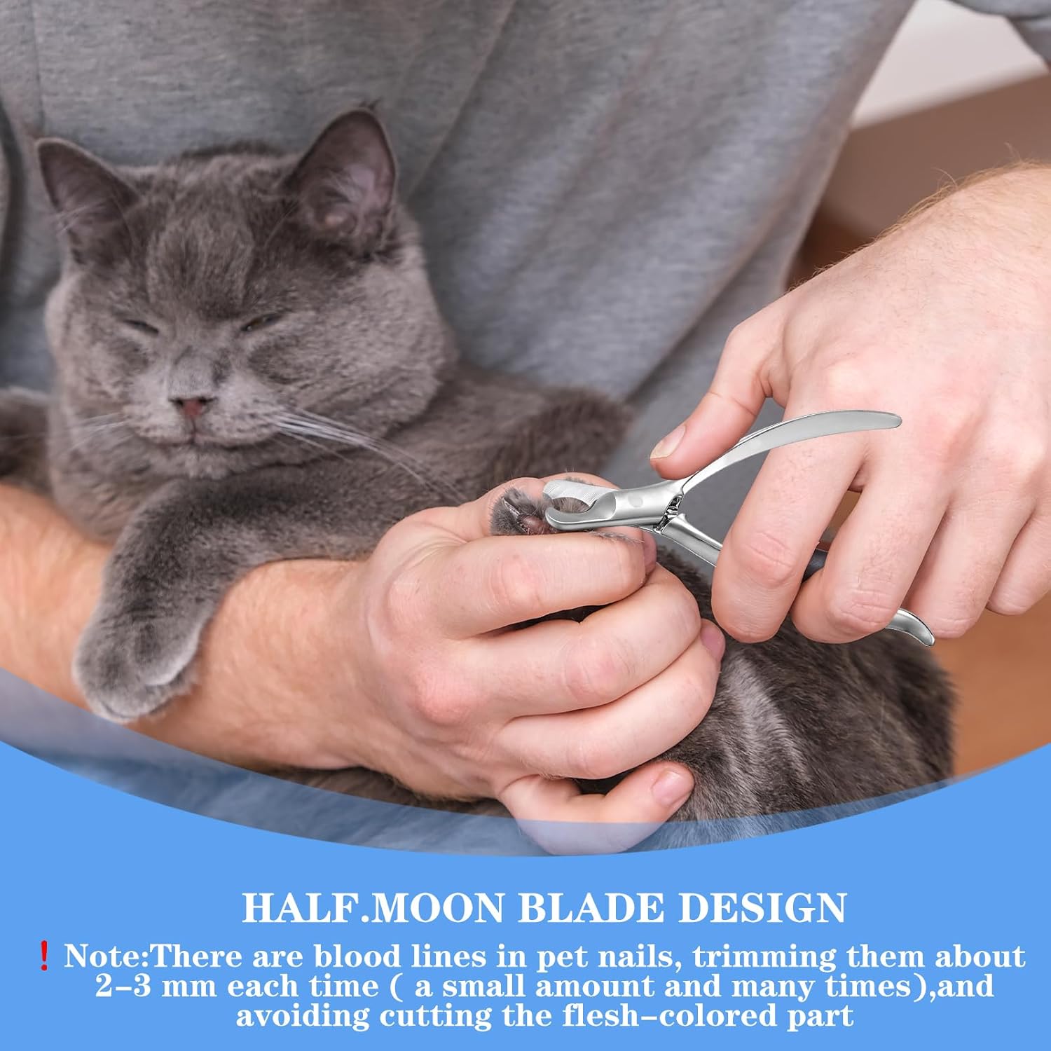Pet Nail Clippers Stainless Steel Wide Open Dog Cutter Professional Easy Sharp Claw Razor Grooming Tool for Thick Toenail Large Medium Pet Rabbits Guinea Pigs - Image 7