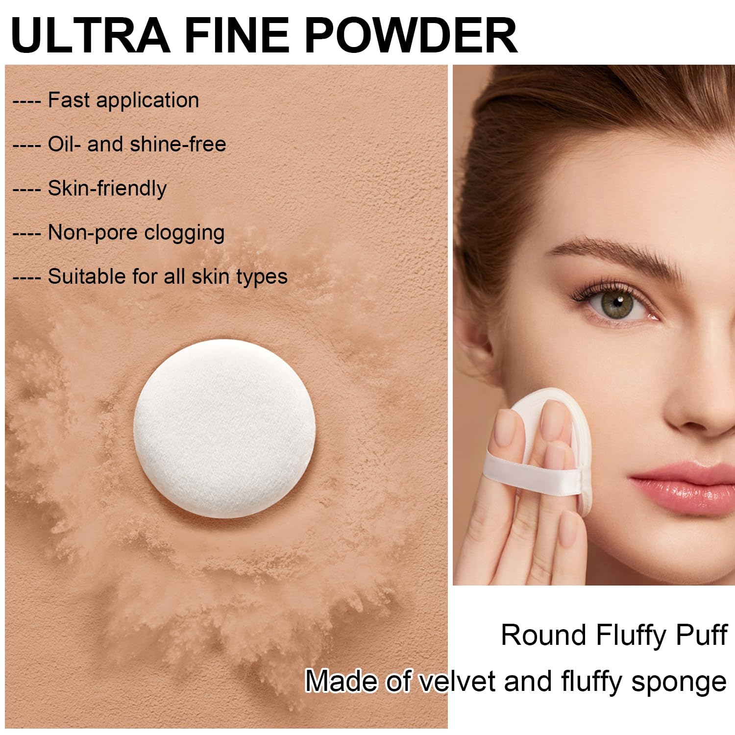 Mineral Powder Foundation, SPF 35, Sunscreen Lightweight Loose Powder, Skin-Improving, Buildable Coverage, Natural Glow Base Makeup (#06 Medium Beige Foundation Makeup) - Image 5
