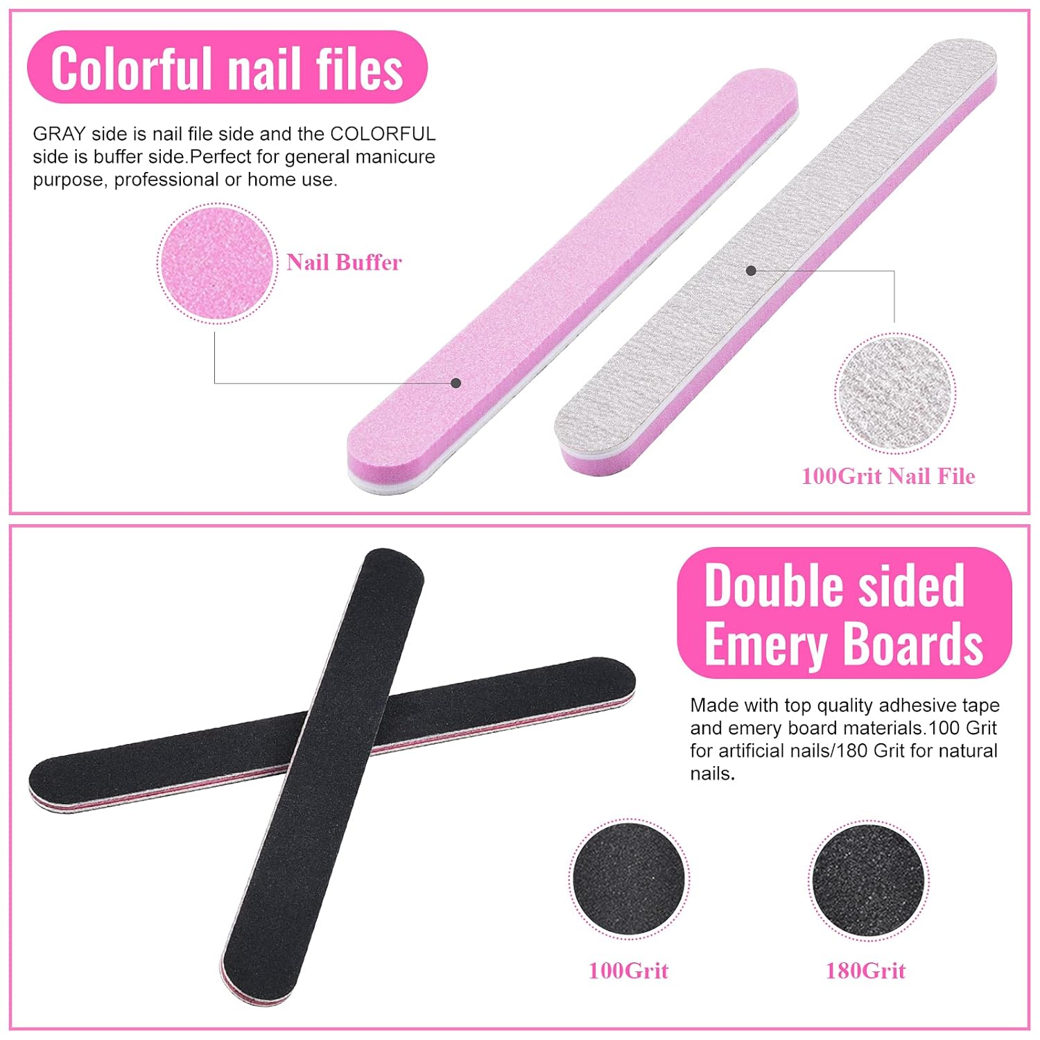 MORGLES Full Cover Coffin Nail Tips Set, 500 Pcs Clear Press On Nails, with Glue, Clipper, Files, Cuticle Pusher and Fork for Salons and Home DIY with Box - Image 5