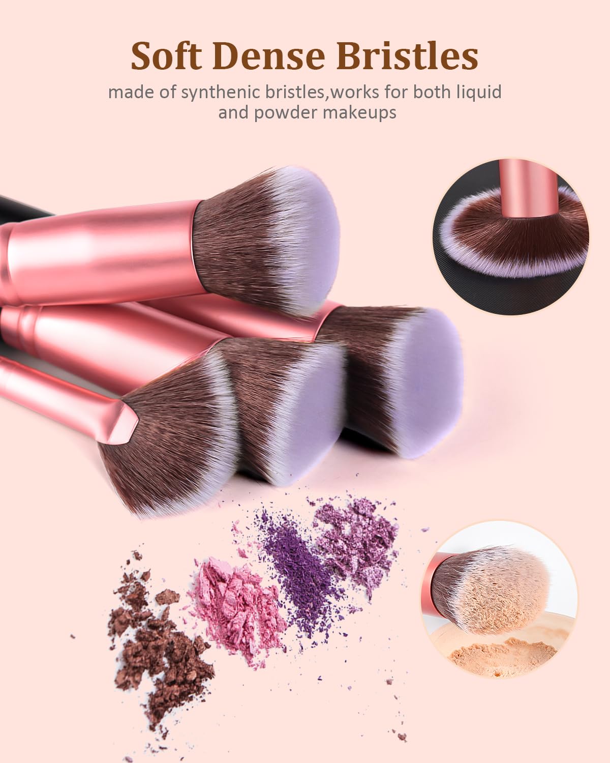 BESTOPE PRO Makeup Brushes 16 Pcs Makeup Brush Set, Blending Brush for Foundation, Premium Synthetic Powder Concealers Makeup Brushes for Eyes and Face, Eye Shadows Brushes, Eyeliner Make Up Brushes - Image 4