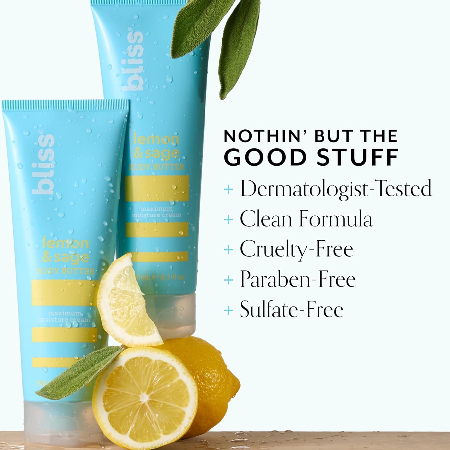 Bliss Lemon and Sage Body Butter - Maximum Moisture Cream - 6.7 Fl Oz Lotion for Dry Skin - Long-Lasting Moisturizer for Women & Men - Vegan and Cruelty-Free - Image 4