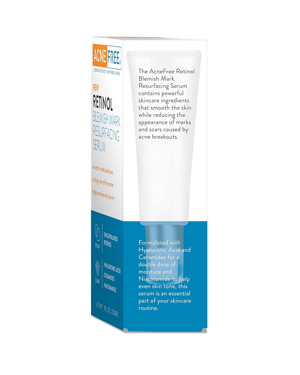 AcneFree Retinol Blemish Mark Resurfacing Serum with Hyaluronic Acid, and Niacinamide | Helps to Reduce the Appearance of Acne Marks | Redness Control | 1 Ounce - Image 6