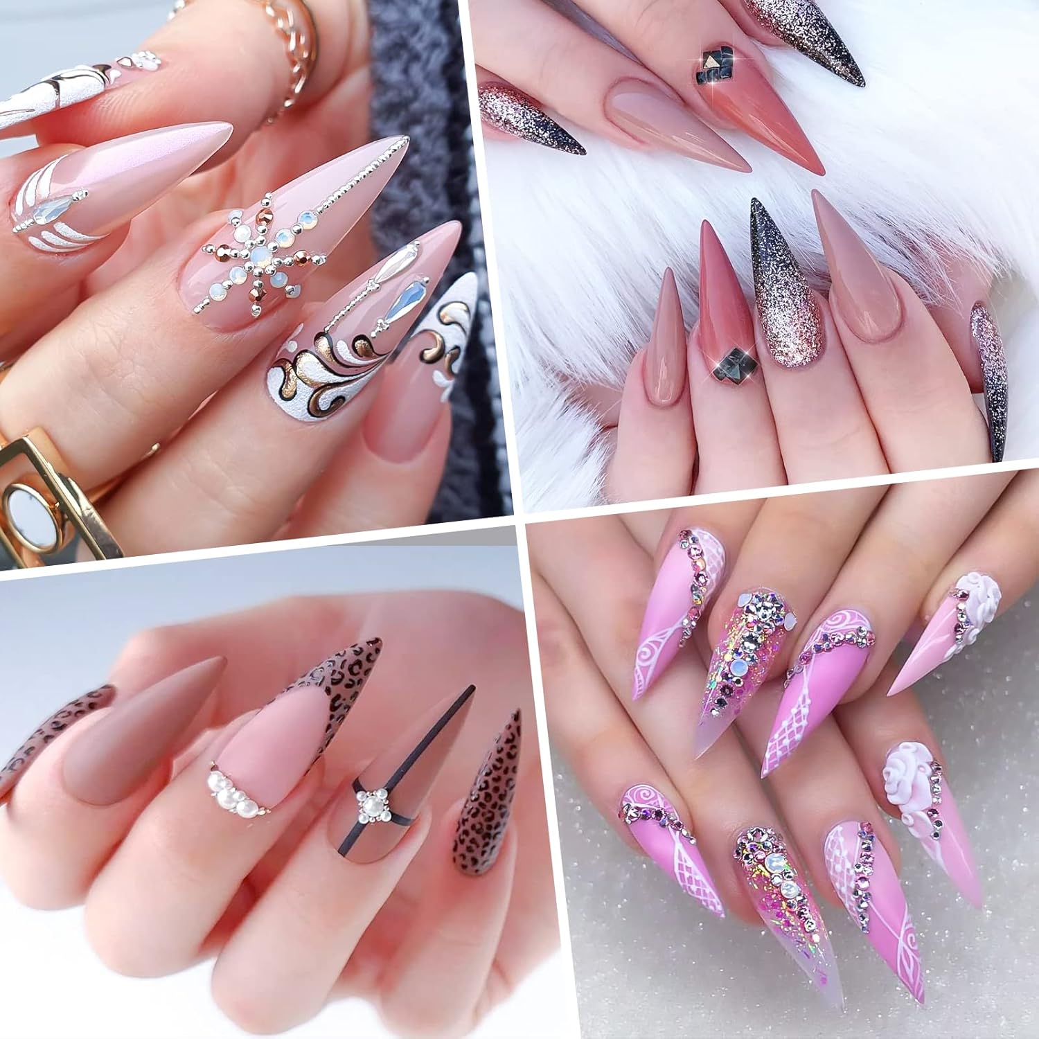 Ranrose 120PCS Short Nail Tips,Short Soft Gel Stiletto Nail Tips Half Cover False Nail Almond Shape Point Acrylic Sharp Artificial False Nail For DIY - Image 6