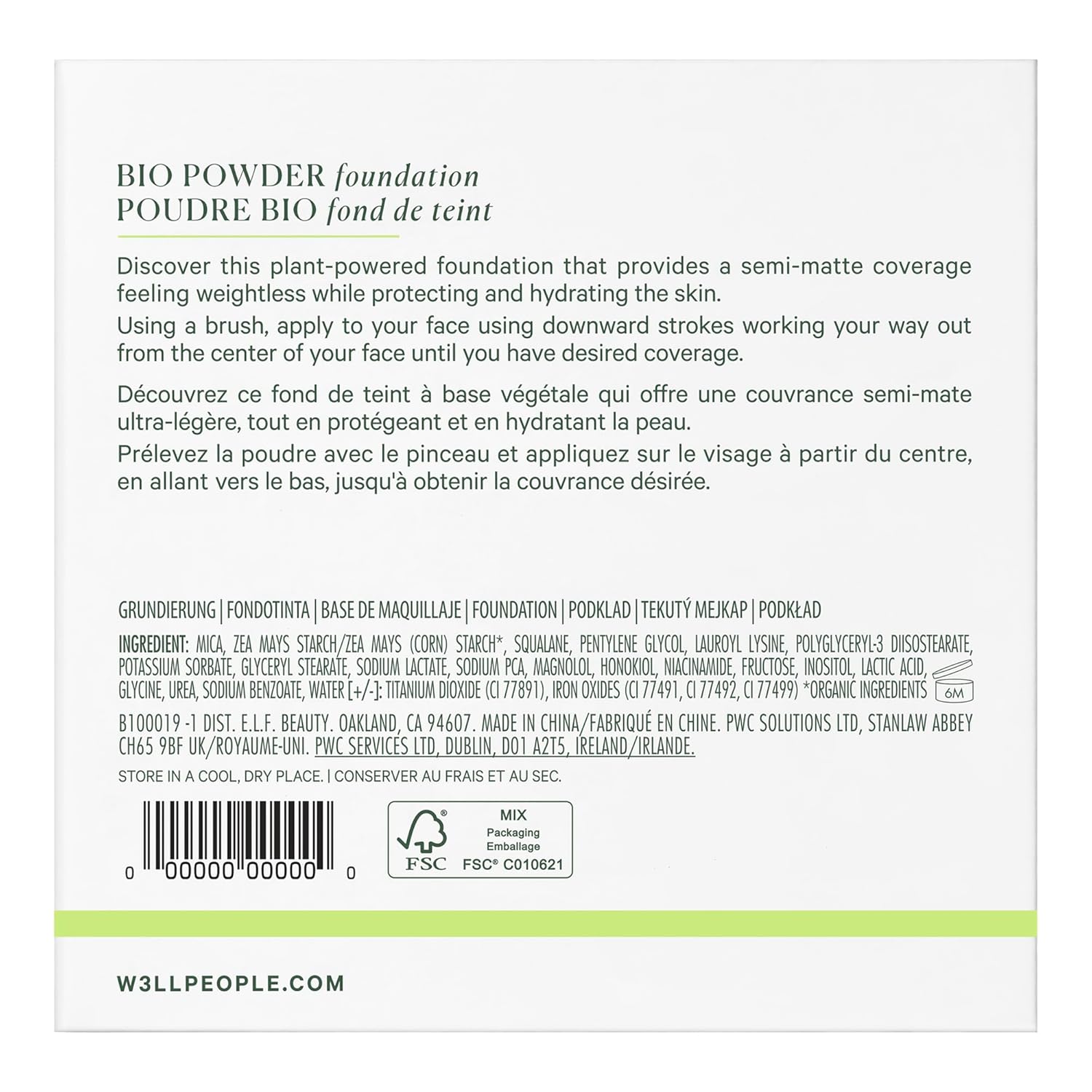 Well People Bio Powder Foundation, Lightweight & Hydrating Foundation For Perfecting & Smoothing Skin, Semi-Matte Finish, Vegan & Cruelty-free, 1C - Image 6