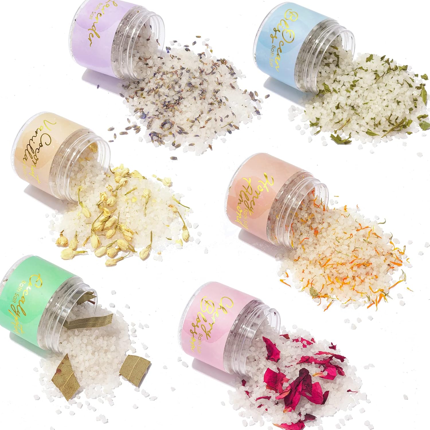 Luxury 14-Piece Floral Bath Salt & Bomb Gift Set for Mother's Day Gifts, Bath & Body Gift Set for Women, Self Care Kit with Bath Salt, Bath Bombs, Elegant Box | Christmas, Birthday Gifts for Her & Him - Image 5