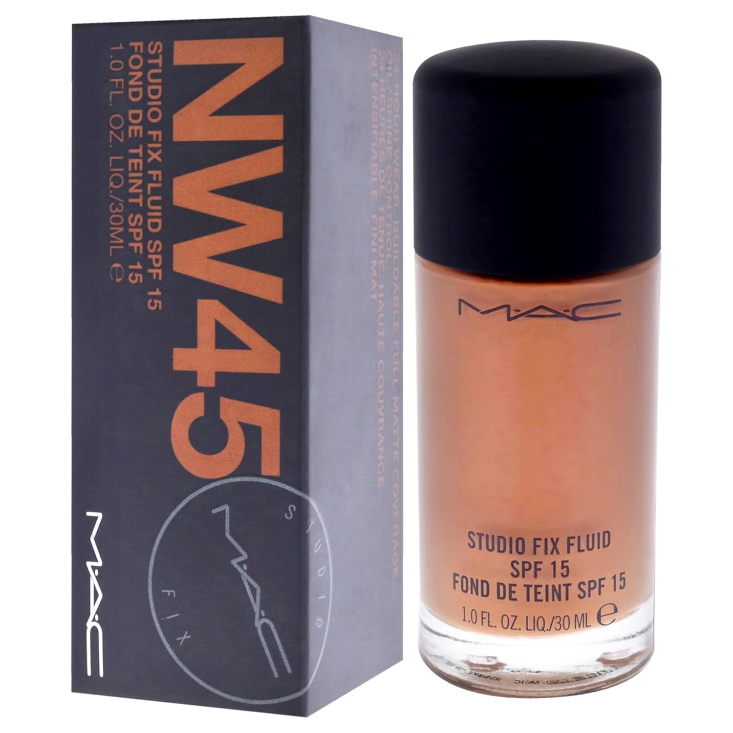 Mac Studio Fix Fluid Spf 15 Foundation Nw 45 30ml/1 Oz - Image 5