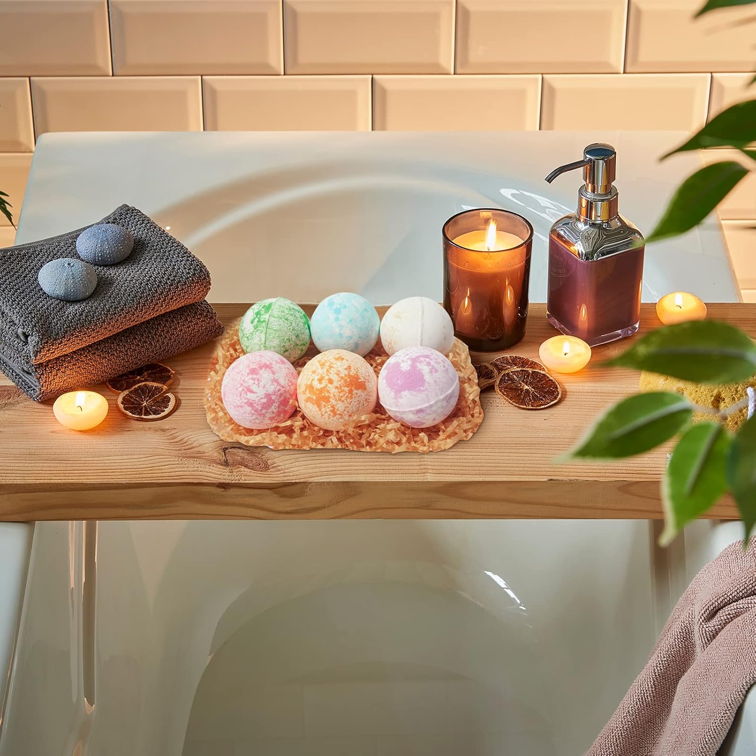 Luxury 14-Piece Floral Bath Salt & Bomb Gift Set for Mother's Day Gifts, Bath & Body Gift Set for Women, Self Care Kit with Bath Salt, Bath Bombs, Elegant Box | Christmas, Birthday Gifts for Her & Him - Image 4