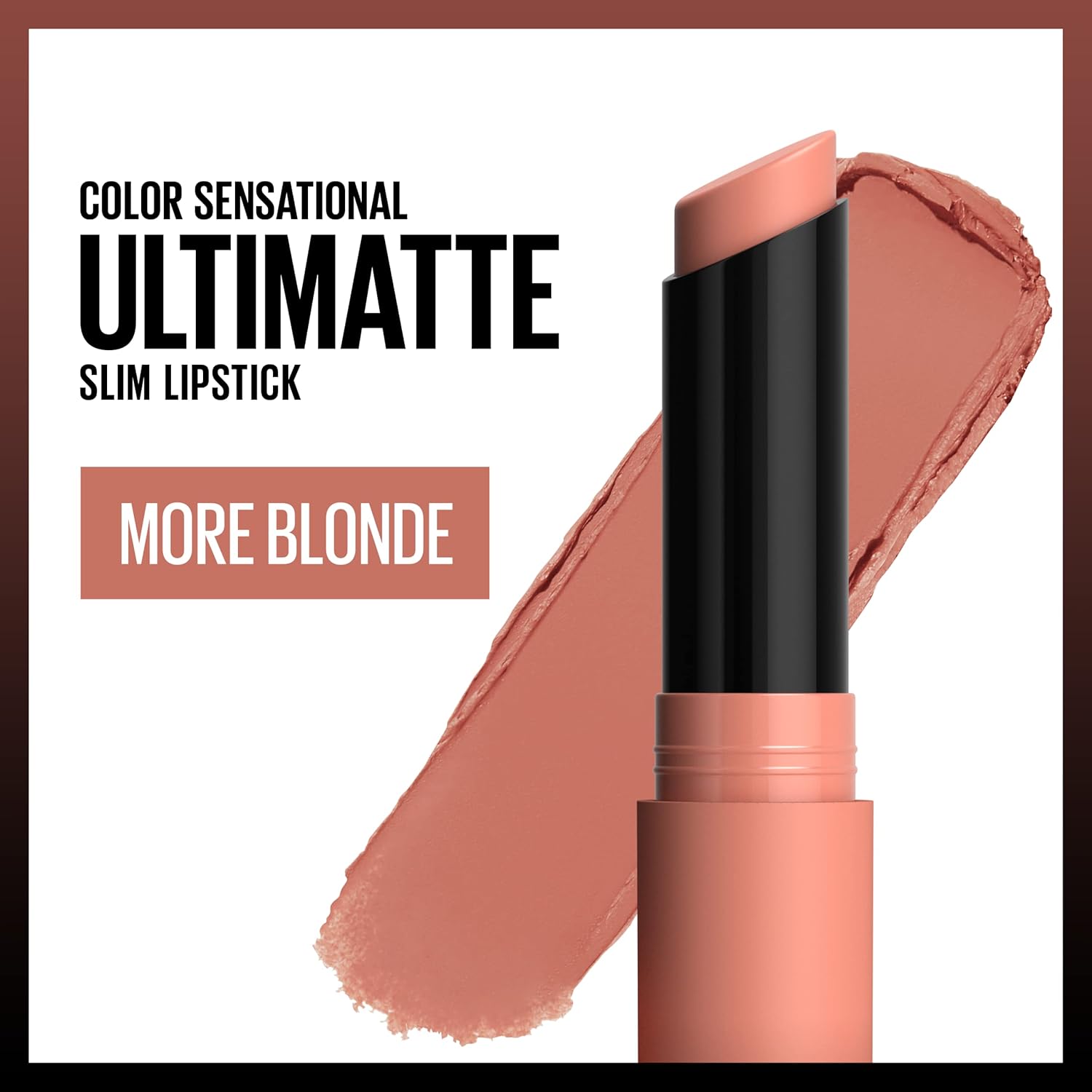 Maybelline Color Sensational Ultimatte Matte Lipstick, Non-Drying, Intense Color Pigment, More Blonde, Sandy Nude, 1 Count - Image 2