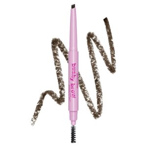 Lime Crime Bushy Brow Pomade Pencil, Sleek Black (Soft Black) - 2-in-1 Brush & Pomade Pencil Gives Eyebrows Volume & Texture - Long-Lasting, Defining & Smudge-Proof - Vegan, Cruelty-Free