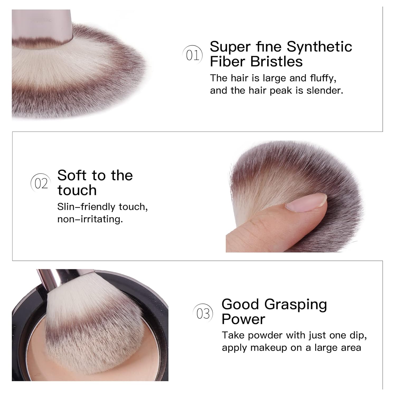 Makeup Brushes with Case, MAANGE 18 Pcs Professional Makeup Brush Set Premium Synthetic Face Kabuki Brush Kit Foundation Blush Powder Eyeshadow Brushes Set Christmas Gift(Coffee) - Image 4