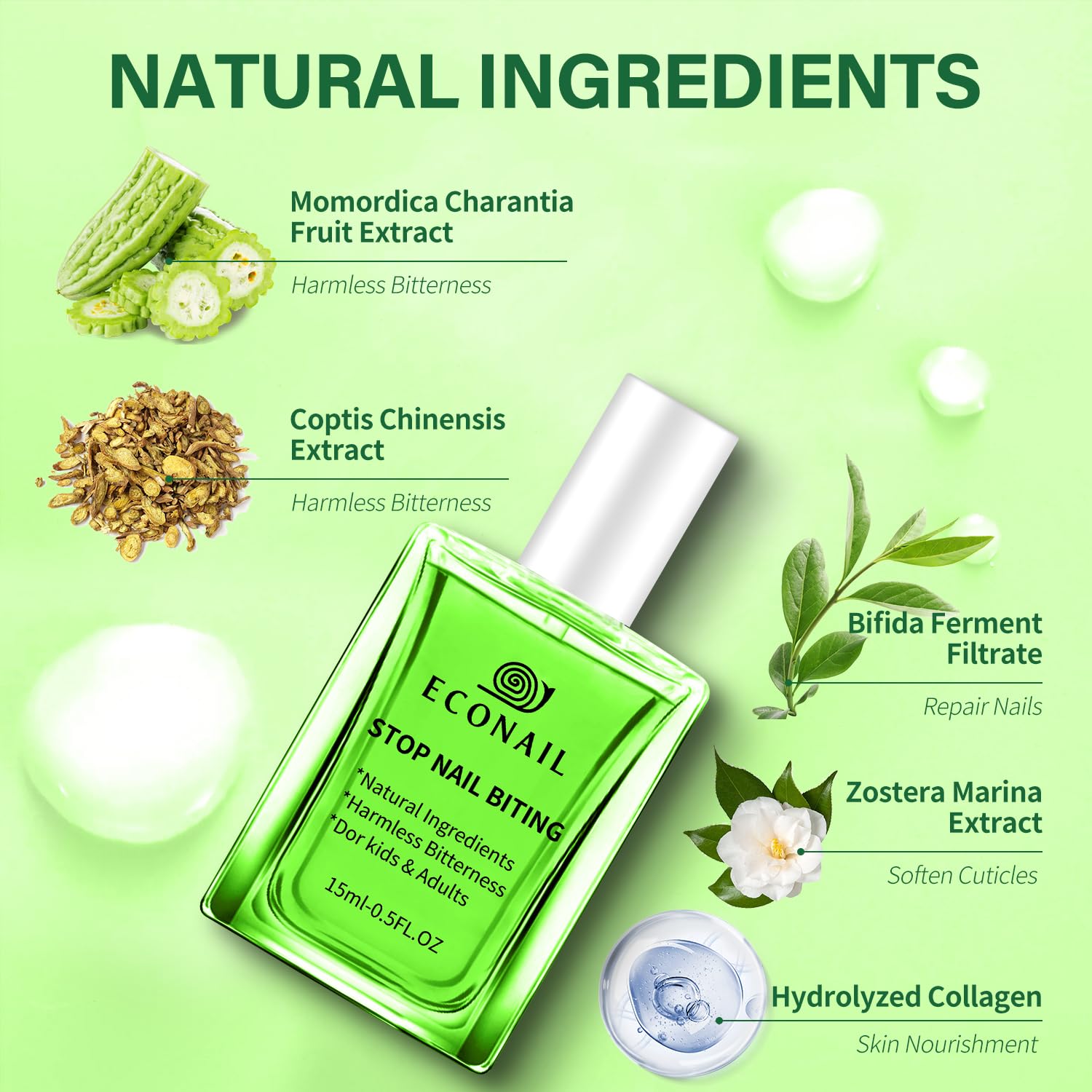 Nail Biting Treatment For Kids, Nail Biting Prevention, No bite Nail Polish, Thumb Sucking Deterrent For Ages3+, 0.5 fl oz (15ml) - Image 2