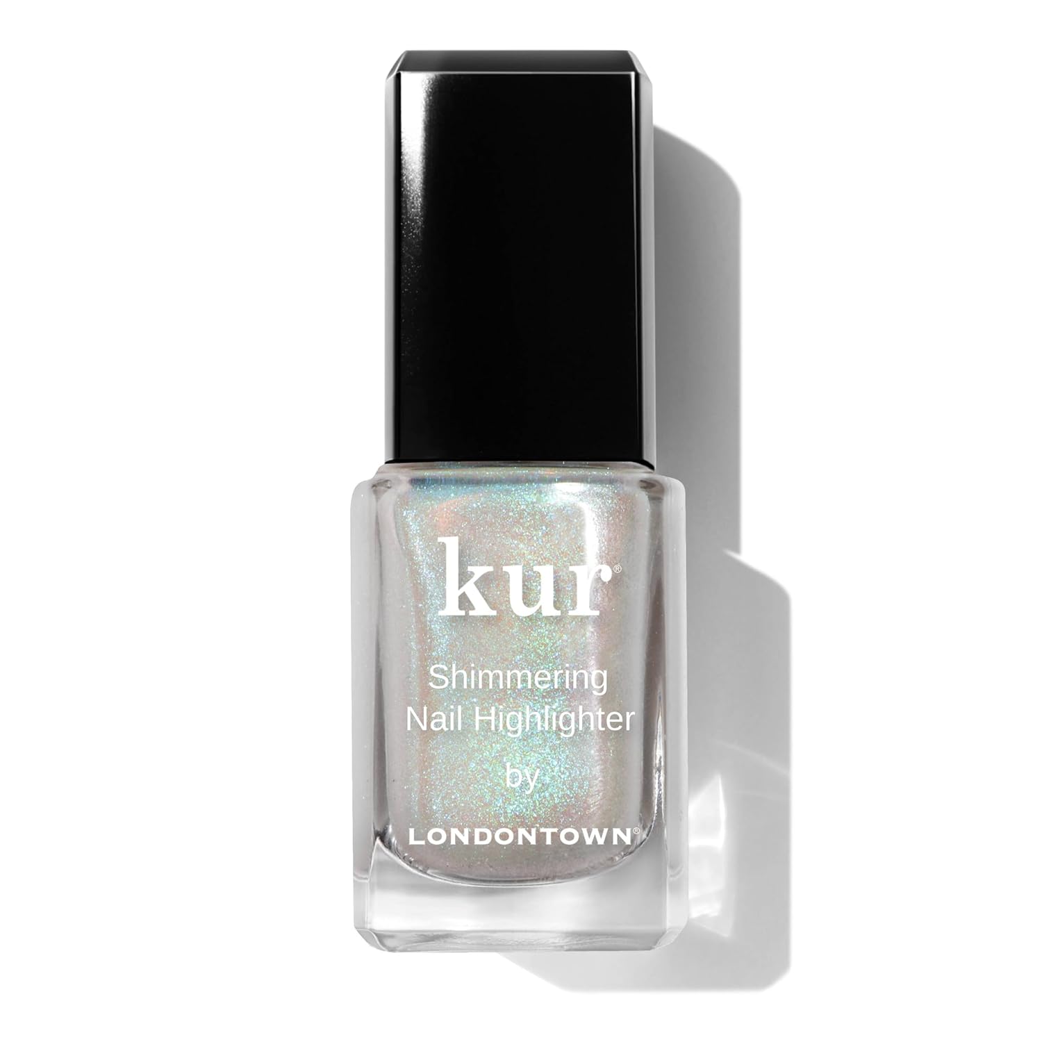 LONDONTOWN Shimmer Nail Highlighter - Multi-Dimensional Iridescent Finish Nail Polish Treatment, Vegan Cruelty Free, Shimmery Pastel Opal Aurora Borealis, Stardust - .40fl oz