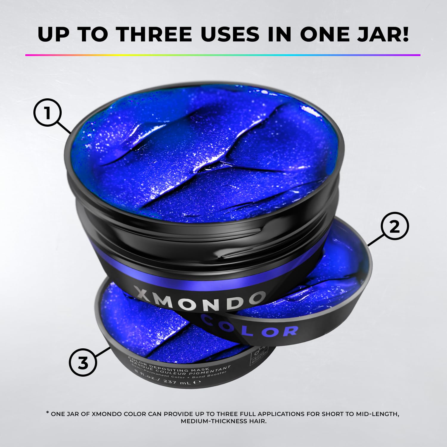 XMONDO Color Super Blue Depositing Mask & Semi-Permanent Blue Hair Dye | Infused with Bond Booster Technology & Hyaluronic Acid for Nourishment, Revitalization & Repair, Vegan Formula, 8 Fl Oz 1-Pack - Image 8