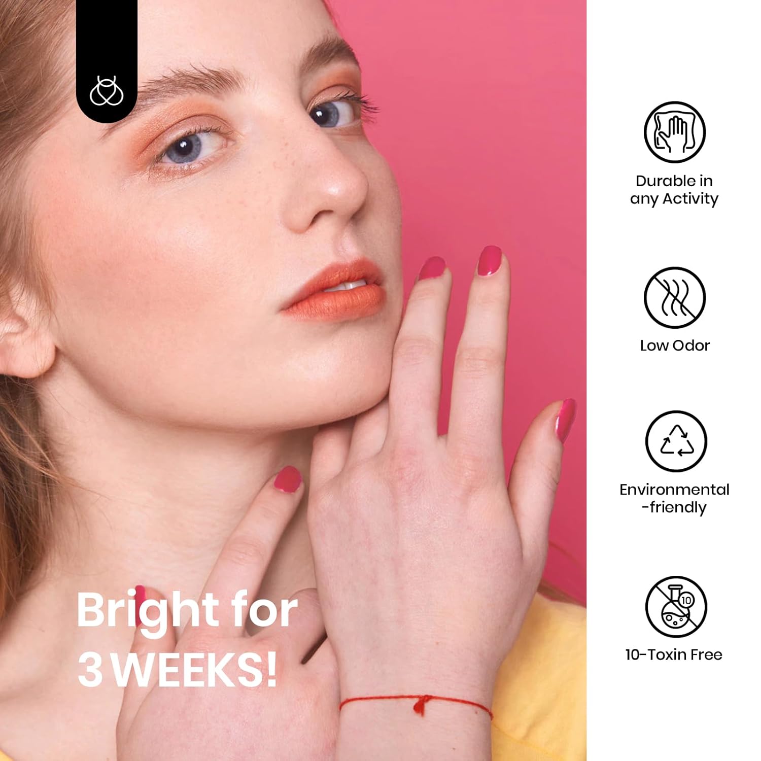 beetles Pink Gel Nail Polish,15 ml Strawberry Solid Bright Color Soak Off LED UV Lamp DIY Decoration Manicure Art Design Salon at Home Strawberry Cocktail Collection Gel Polish for Women - Image 6