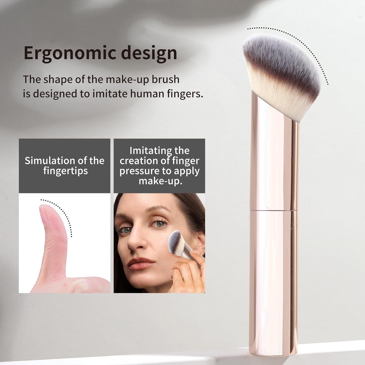 MAANGE 9 PCS Makeup Brush Set Foundation Brush Double Makeup Brushes for Blending Liquid Powder Concealer Cream Blush Buffe Contour Make up Brush Kit (Gold) - Image 3