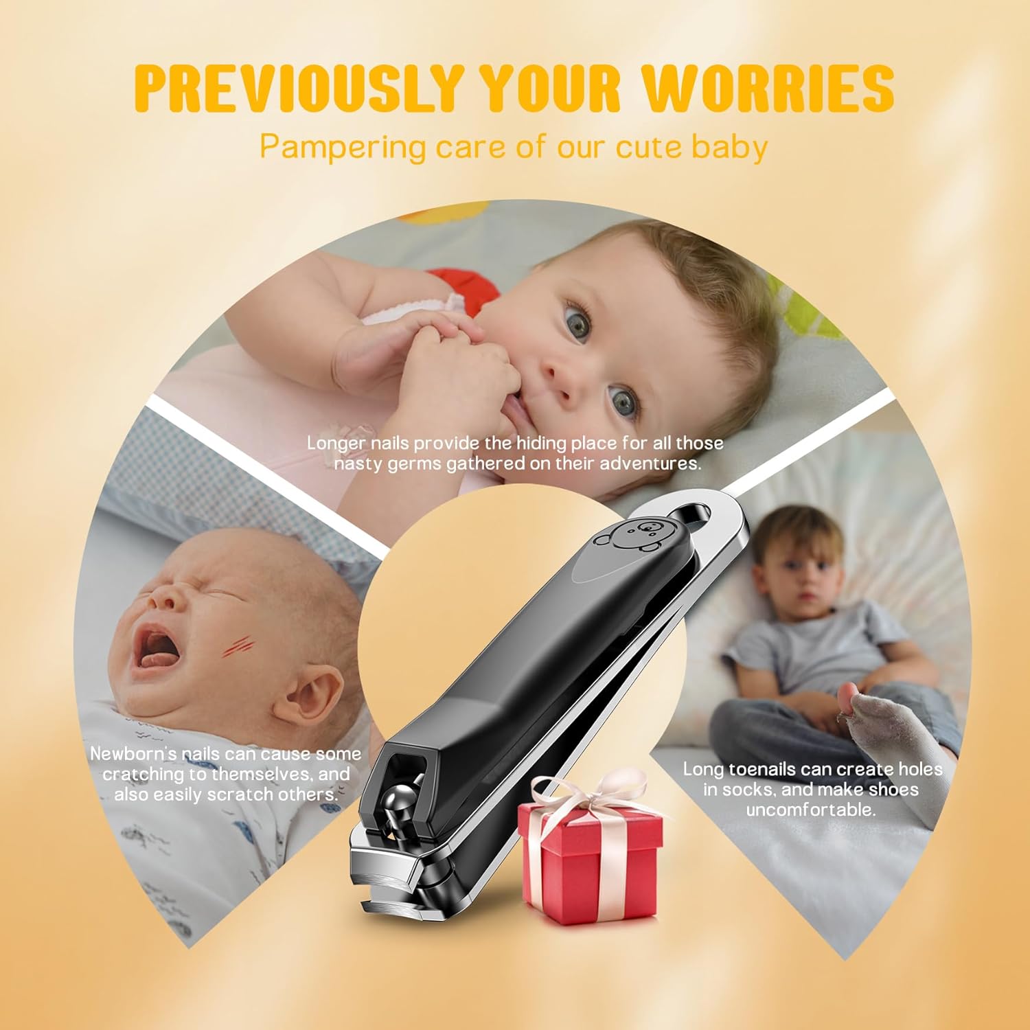 FVION Baby Nail Clippers - Stainless Steel Kids Nail Clippers Trimmer, Small Jaw Children Fingernail Clippers for Toddler, Infant, Babies - Safe Nail Grooming Tool - Black - Image 6