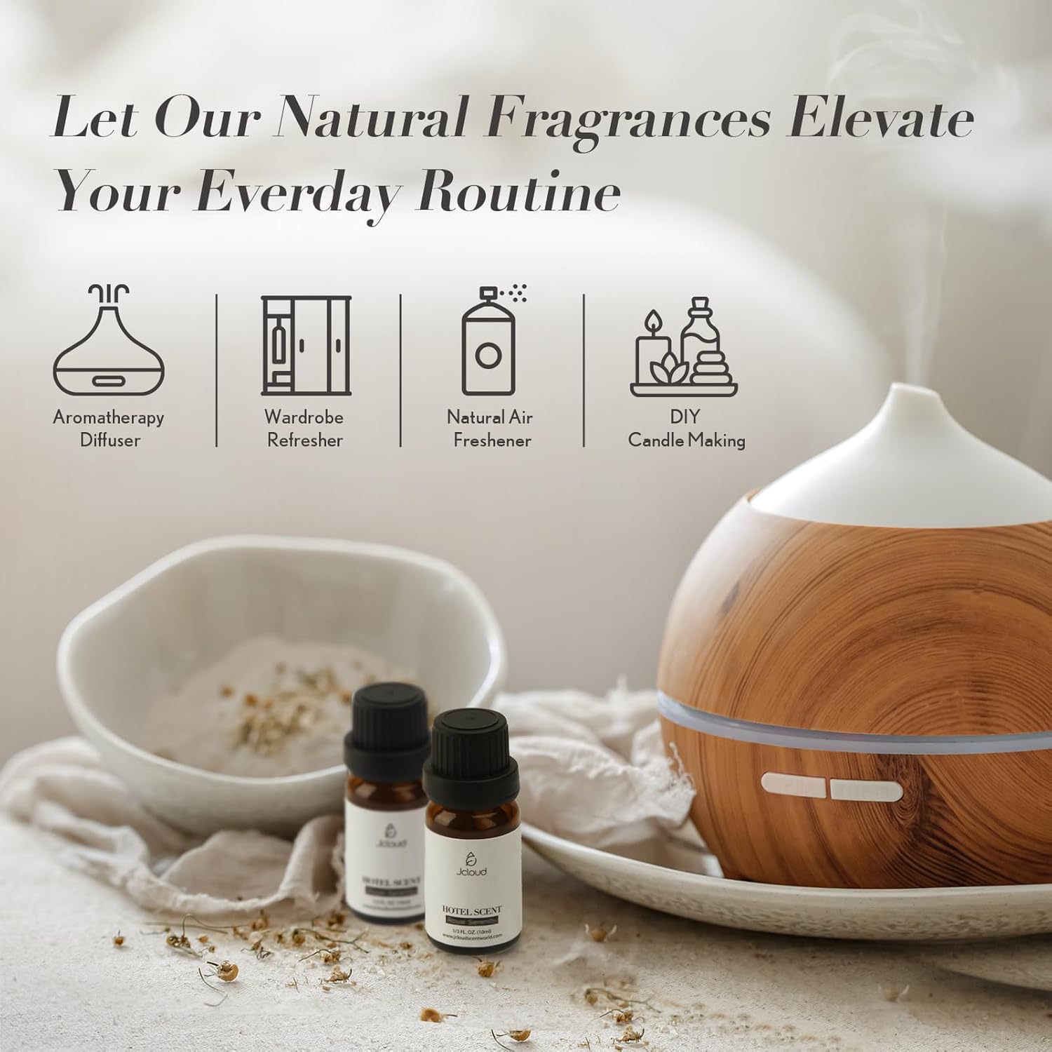 JCLOUD Royal Serenity Essential Oil - Inspired by Ritz-Carlton Hotel Scent - Pure Aromatherapy Diffuser Oil with Lemon, Jasmine and Amber, Home Luxury Scents - 10mL - Image 7