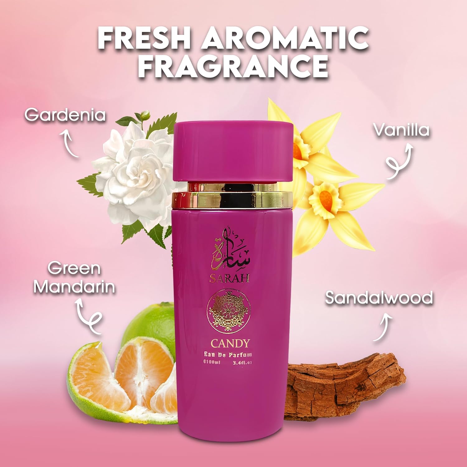 Sarah Candy Eau de Parfum for Women - 100ml Floral & Fruity Perfume with Lavender, Coconut, Vanilla & Pear, Long-Lasting Feminine Fragrance - Image 2