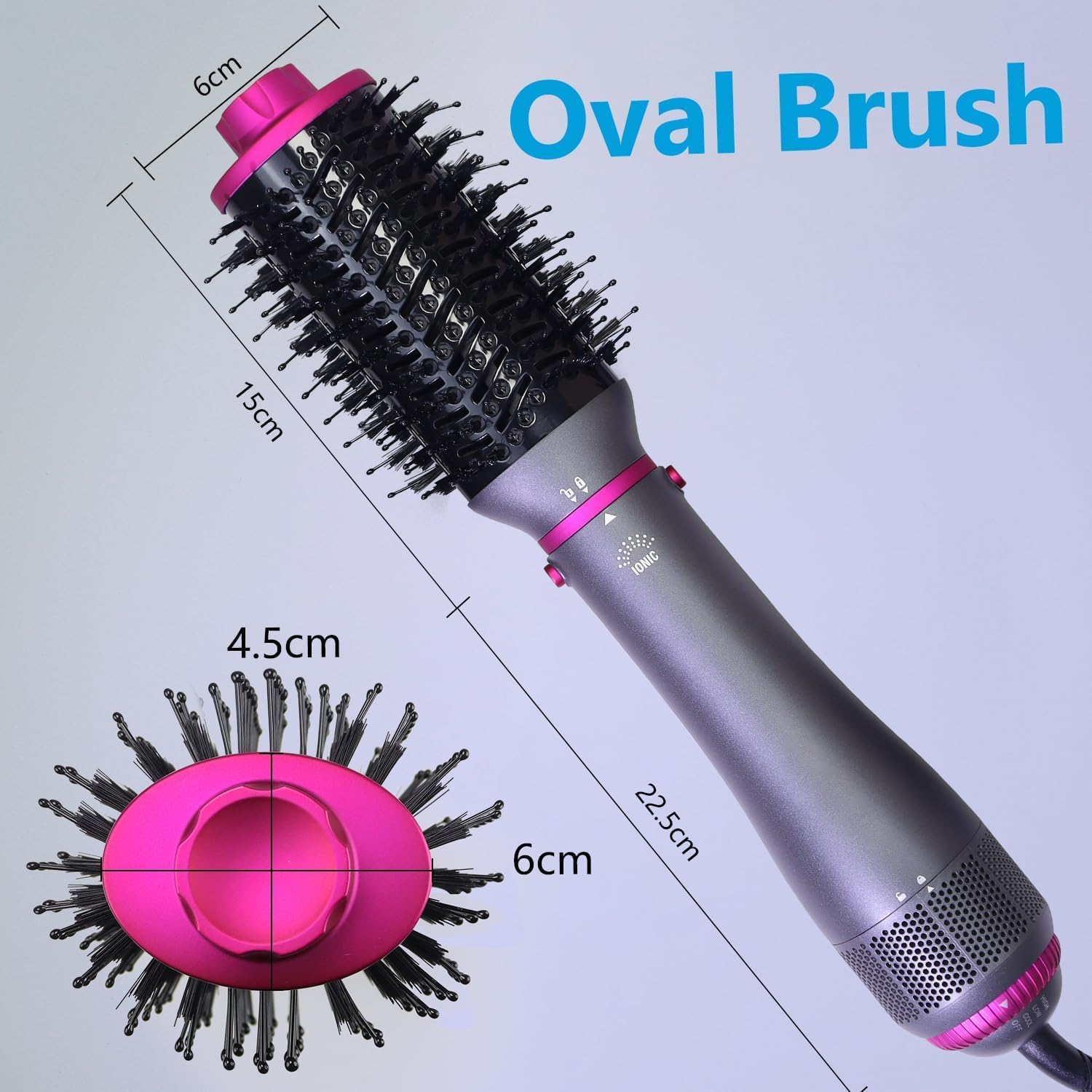 4-in-1 Hair Dryer Brush with Diffuser and Comb Attachment for Women Household Use - Image 7