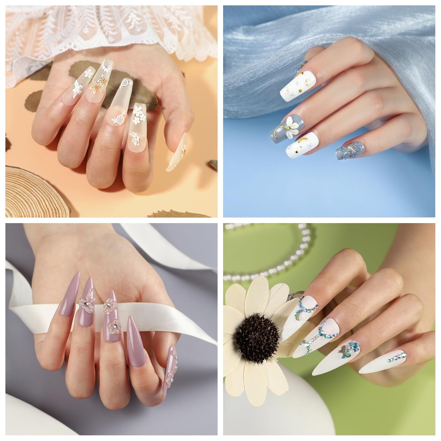 Acrylic Nail Kit for Beginners with Everything 3pc Acrylics Powder 6pcs Gel Nail Polish 18pcs Glitter Decoration Powder Professional Nails Kit Acrylic Set with U V Light and Drill Gifts for Women - Image 6