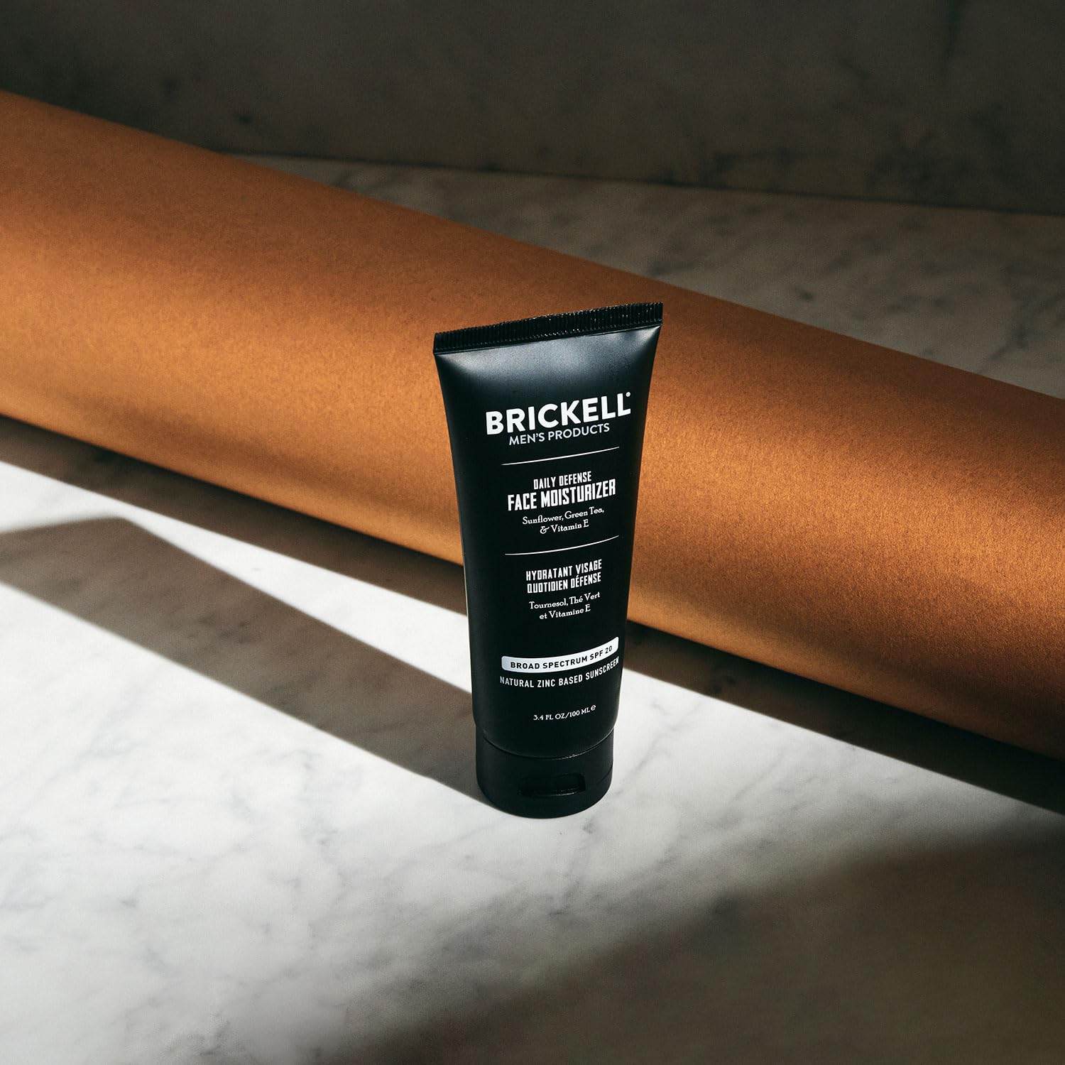 Brickell Men's Daily Defense SPF20 Face Moisturizer for Men, Natural & Organic, Zinc Oxide Face Moisturizing Mineral Sunscreen, Hydrates & Protects Skin Against Harmful UVA/B rays, 3.4oz, Unscented - Image 4