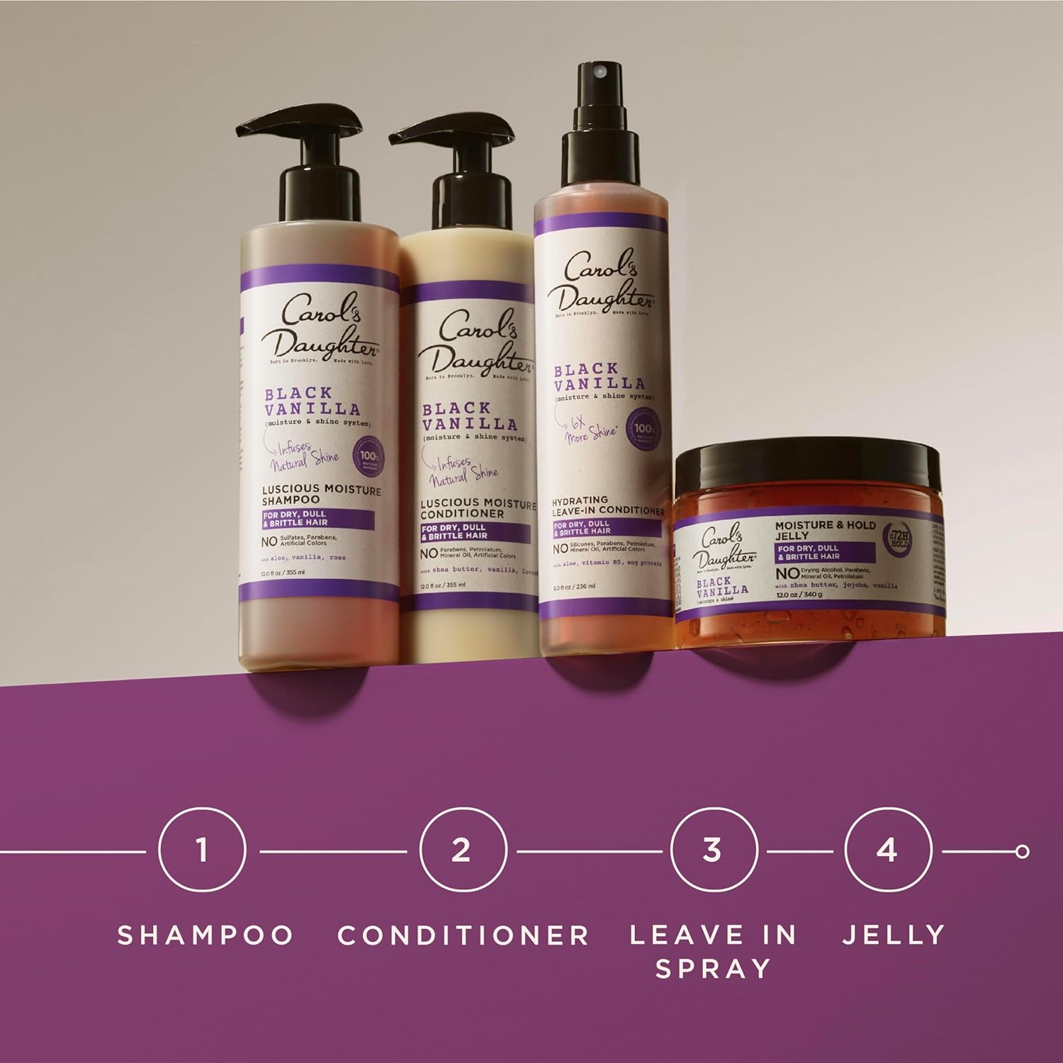 Carol's Daughter Black Vanilla Moisture and Hold Jelly, Hair Gel For Dry Hair with Shea Butter, Jojoba and Vanilla, 12 Fl Oz - Image 9