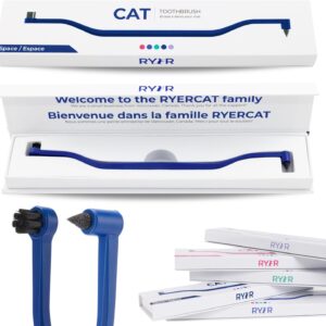 RYERCAT Space Dual Sided Cat Toothbrush - Only 8mm Wide to fit into Cat's Mouth - Cat Dental Supplies