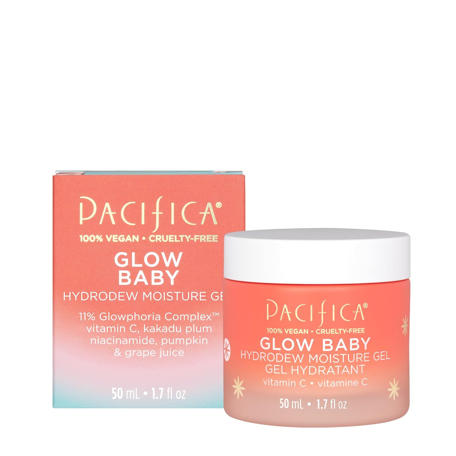 Pacifica Glow Baby Hydrodew Gel Moisturizer β Vitamin C & Niacinamide Dewy Face Gel for Glowing Skin, Lightweight Oil-Free Daily Moisturizer for Brightening & Hydration, Vegan & Clean Beauty Formula - Image 8