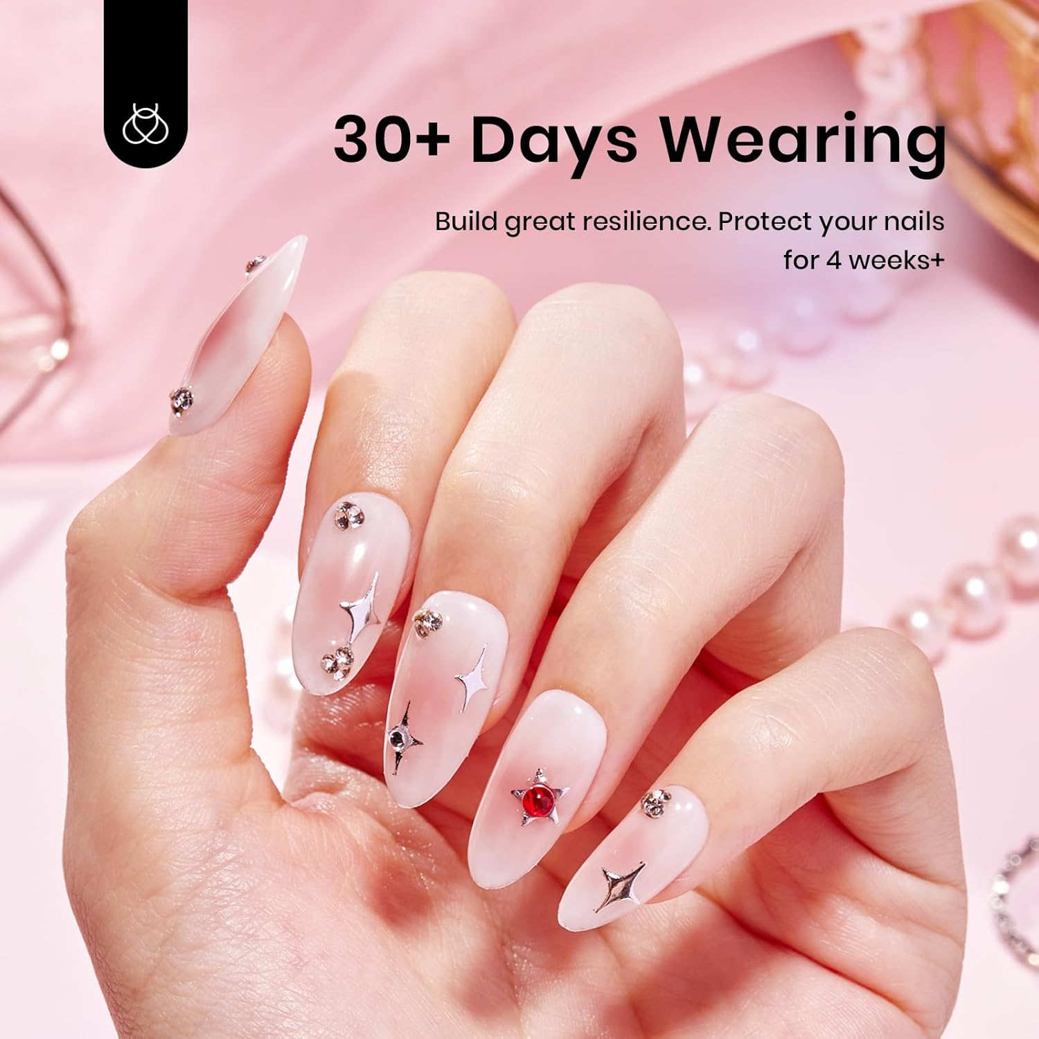 Beetles Builder Gel for Nails, 6 Colors 7 in 1 Builder Gel Nail Kit, Jelly Clear Pink Nude Hard Gel for Nail Apex Nail Thickening Extension Strengthen Thin Nails UV Gel Beauty Gift Sets for Women - Image 7