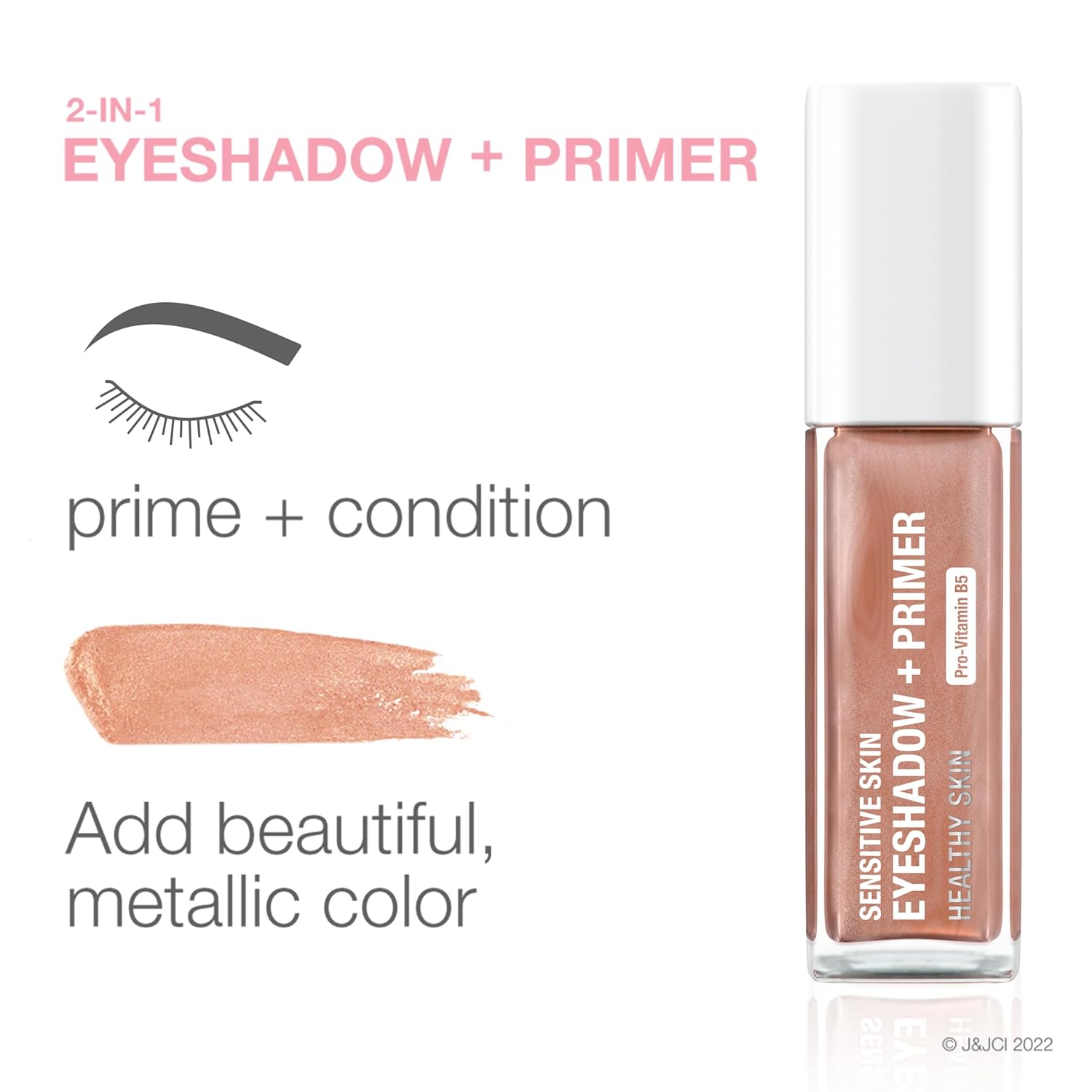 Neutrogena Sensitive Skin Longwearing Metallic Eyeshadow Primer Warm Taupe 0.22 oz - Image 5