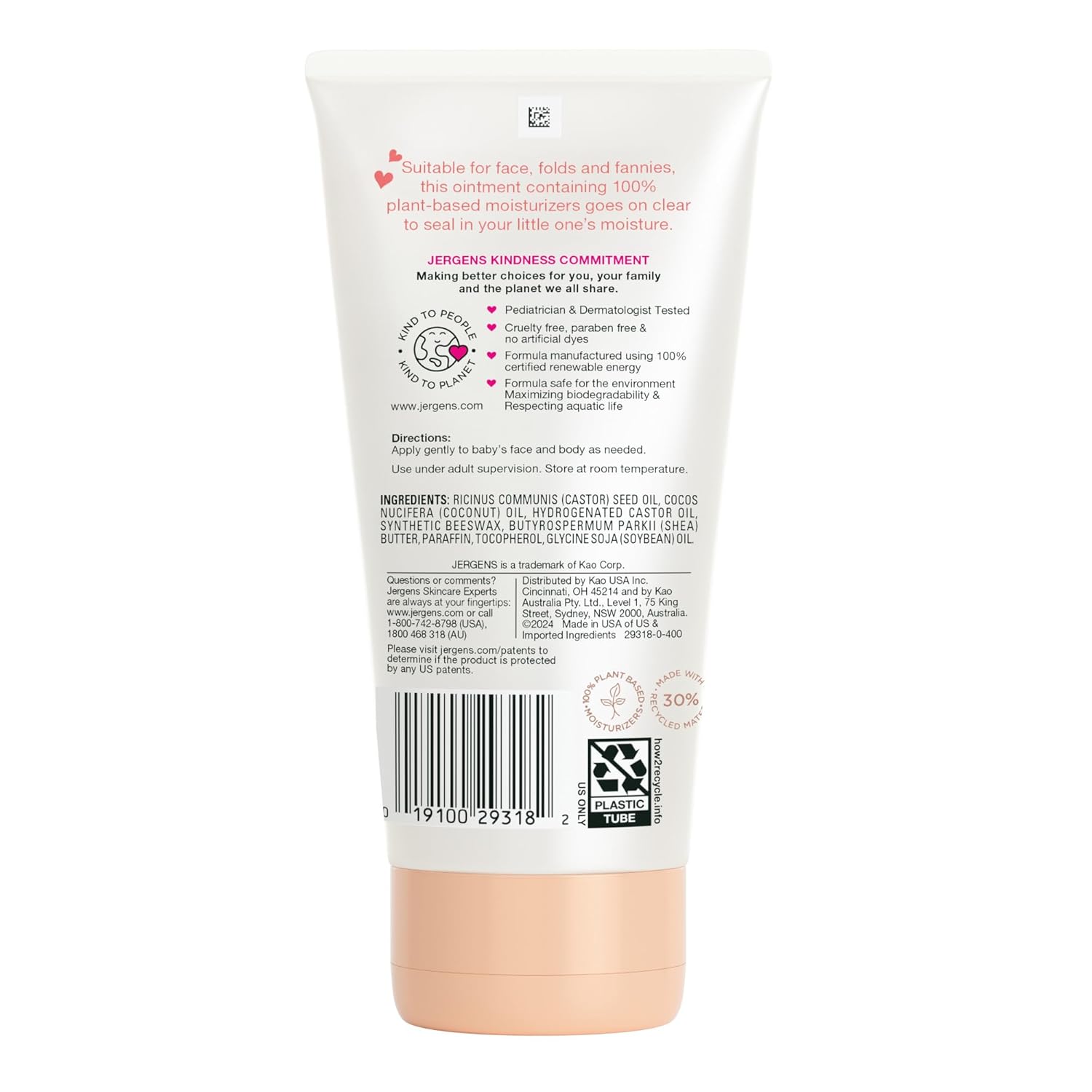 Jergens Baby All-Purpose Baby Ointment, Plant-Based Moisturizers, Petrolatum Free & Pediatrician-Tested, 5 Oz - Image 9