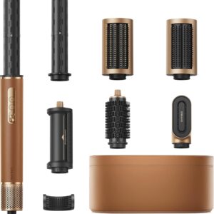 DREAME AirStyle Pro 7-in-1 Hair Styler & High Speed Dryer | Magnetic Attachments for Curling, Smoothing, Volumizing | Fast Drying, Frizz Control, Cool Shot | Luxury Leather Package