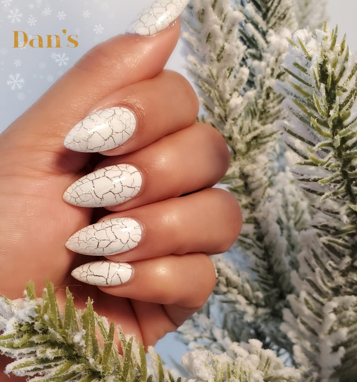 Dan's Nails 15ml White Crackle for Gel Polish Effect. Soak Off UV/LED for Professional Salon Manicure or Home Nail Art (White) - Image 2