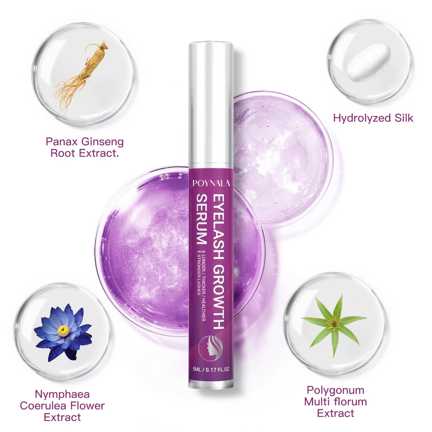 Premium Eyelash Growth Serum - Lash Enhancing Serum with Advanced Formula to Boost Longer Fuller and Thicker Looking Lashes - Vegan & Cruelty - Free Treatment 5mL 0.17 Fl Oz - Image 6