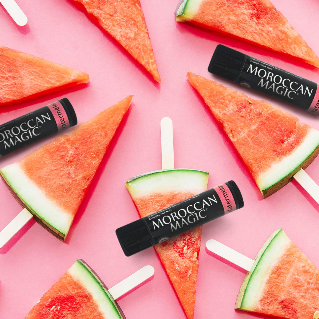 Moroccan Magic Organic Watermelon Lip Balm 3 Pack | Ultra-Hydrating Argan & Essential Oil Lip Moisturizer + Vitamin E | Natural Chapstick for Dry Lips | Smooth, Non-Toxic | Organic Lip Balm - Image 7