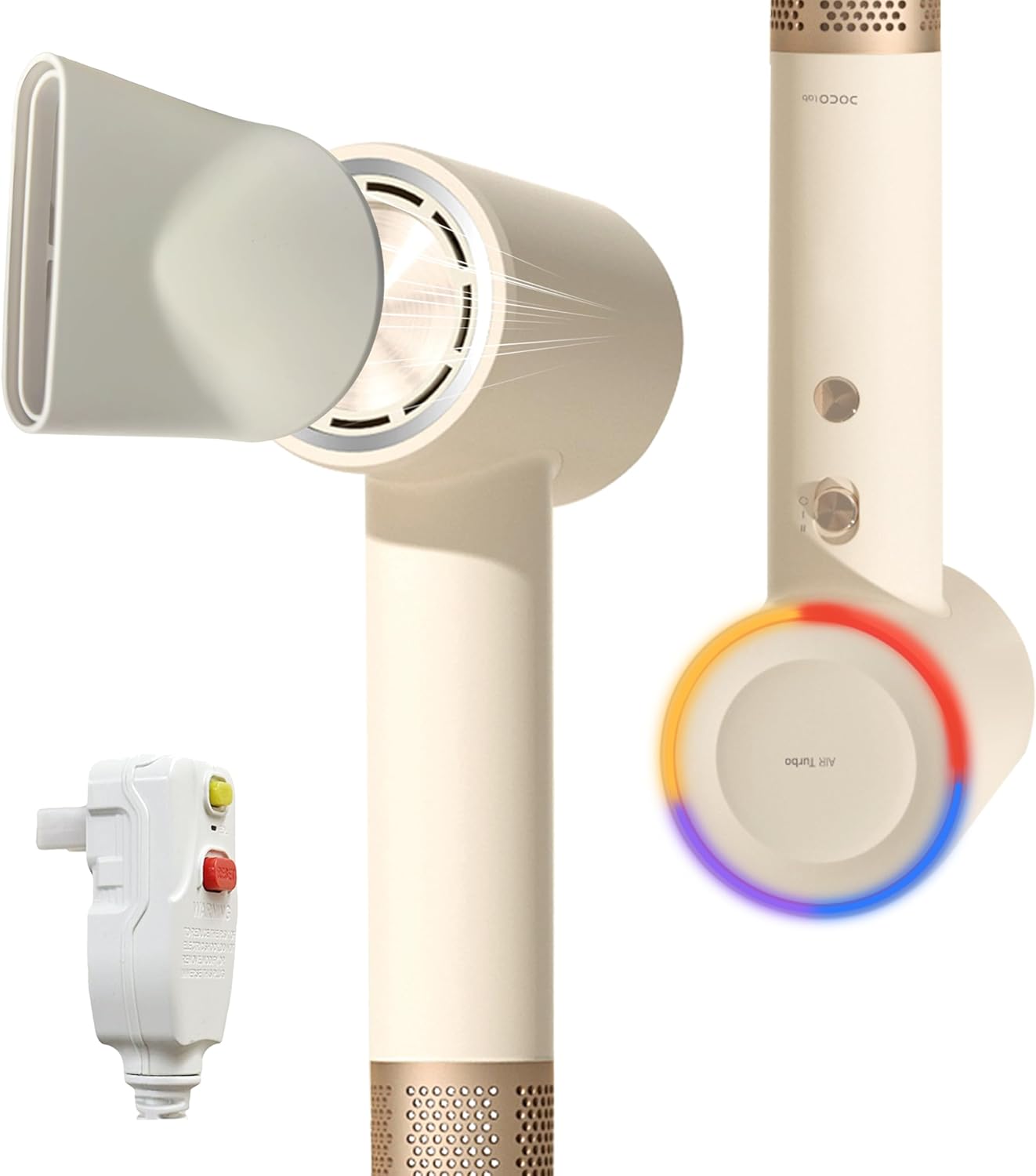 Hair Dryer, High Speed Negative Ionic Blow Dryer Professional with 75m/s Airflow, 110,000 RPM Brushless Motor, Fast Drying Lightweight Travel Hairdryer, Low Noise Magnetic Nozzle