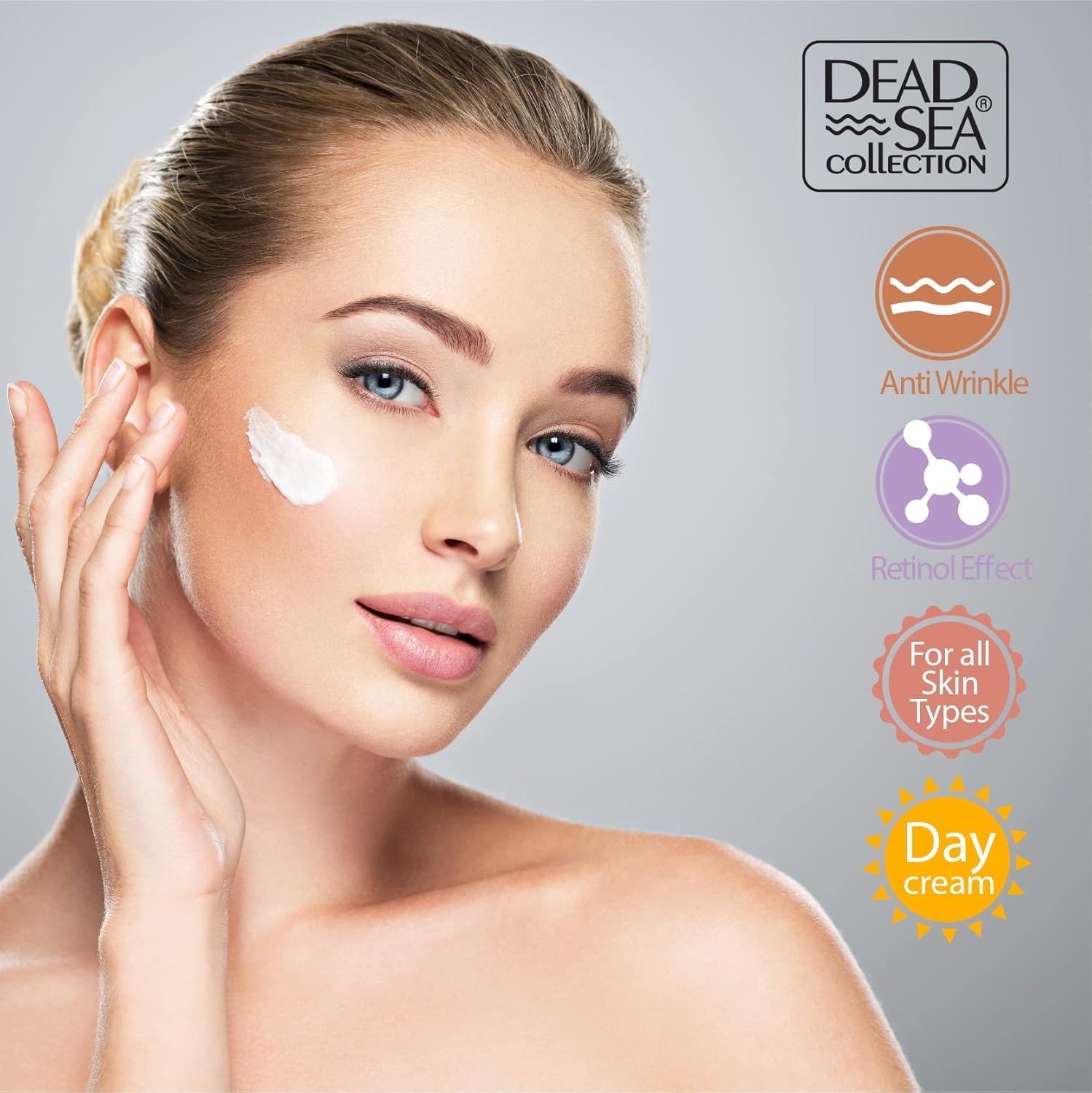 Dead Sea Collection Day Cream for Face with 2% Retinol, Dead Sea Minerals, and Vitamin E – Anti Aging Nourishing Skin Care Moisturizer to Reduce Wrinkles (1.69 fl. oz) - Image 4