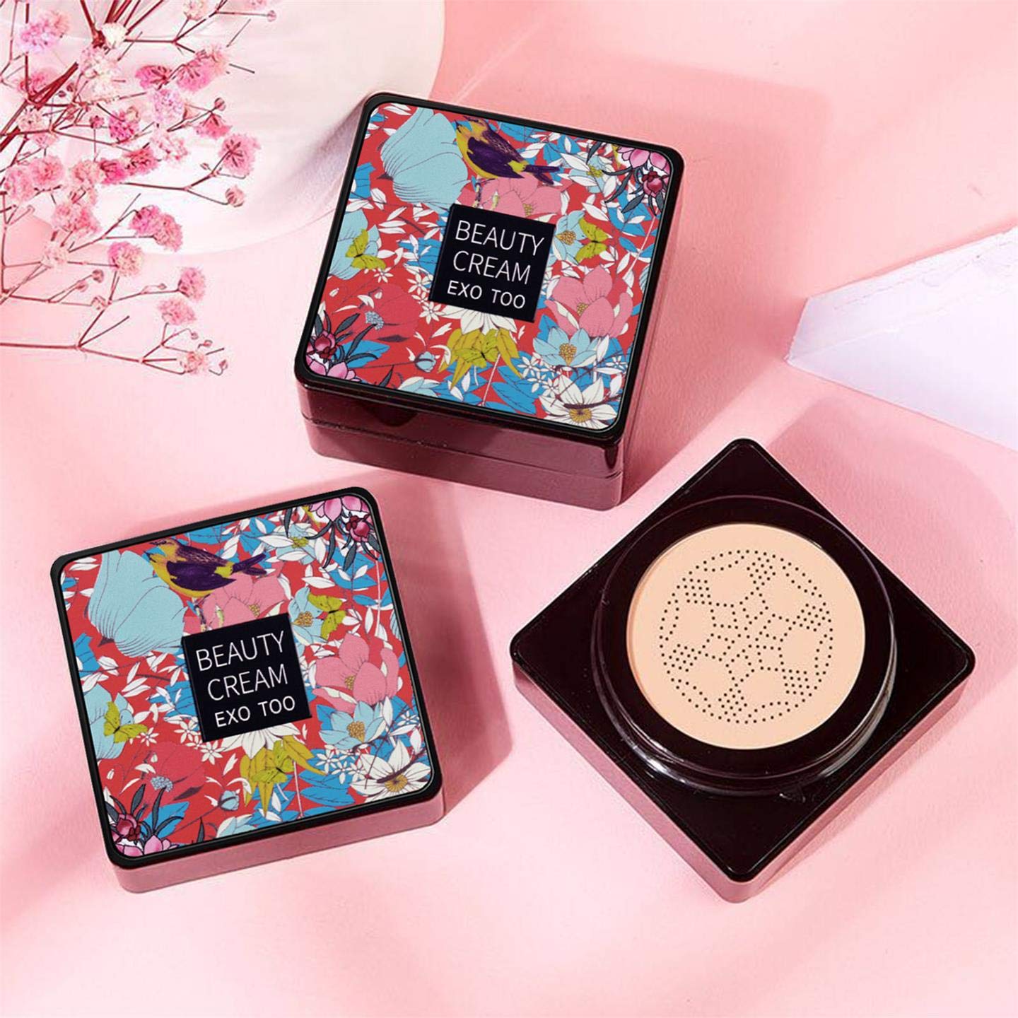 Mushroom Head Air Cushion CC Cream Foundation 2PCS Moisturizing Waterproof Liquid 30ml - Image 7