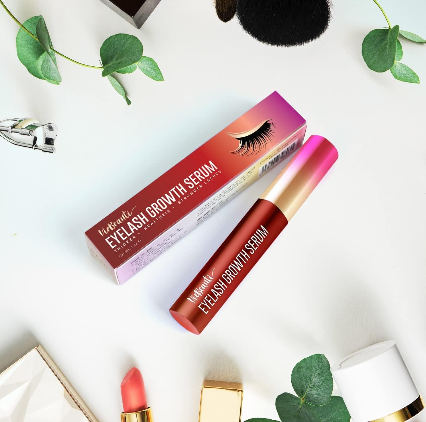 VieBeauti Premium Eyelash Growth Serum: Lash Enhancing Serum with Advanced Formula to Boost Longer Fuller and Thicker Looking Lashes - Vegan & Cruelty-Free for Sensitive Eyes 3mL 3-Month Supply - Image 7