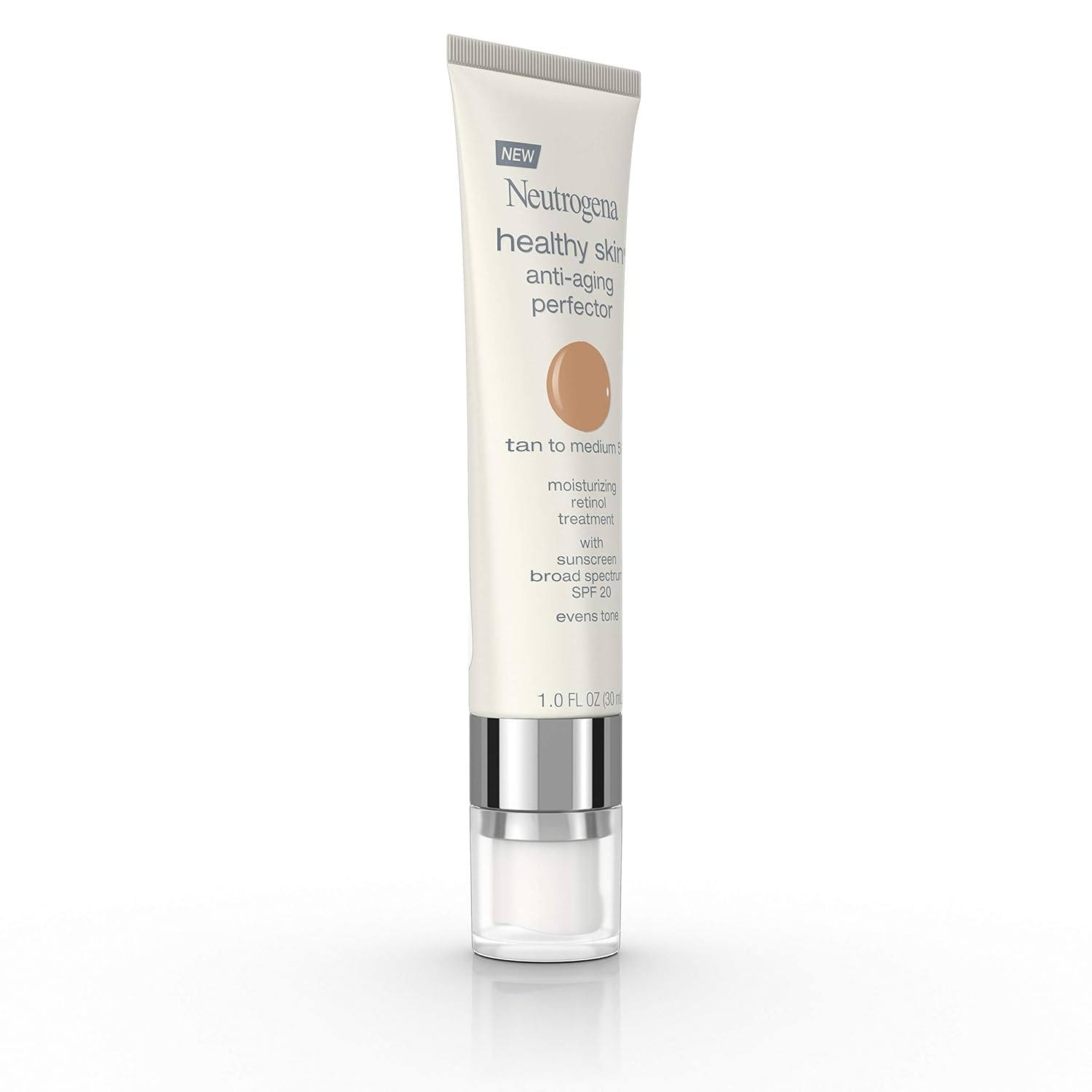 Neutrogena Healthy Skin Anti-Aging Perfector Tinted Facial Moisturizer and Retinol Treatment with Broad Spectrum SPF 20 Sunscreen with Titanium Dioxide, 50 Tan to Medium, 1 fl. oz - Image 11